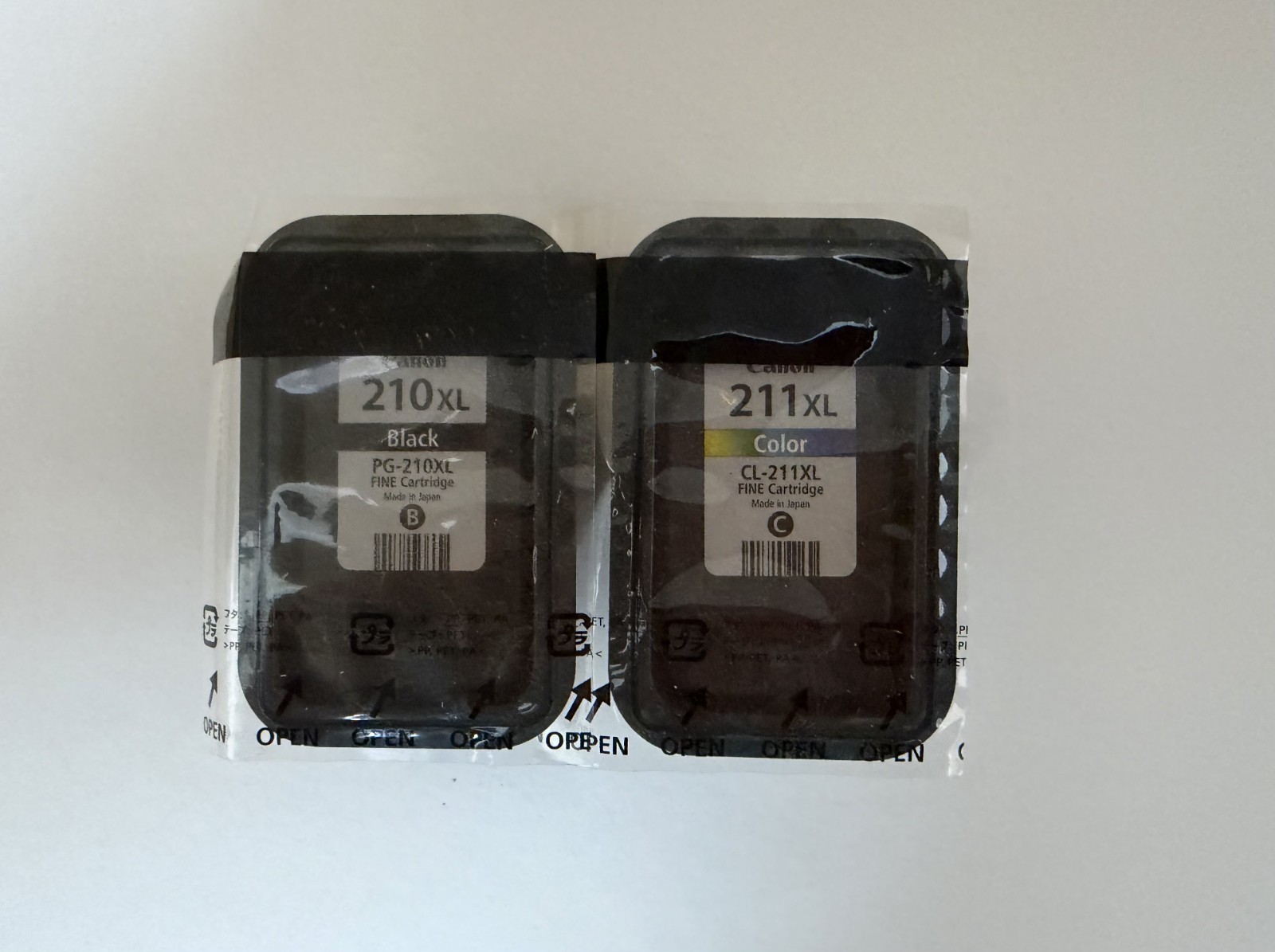 Genuine OEM Canon PG-210XL Black & CL-211XL Color--SEALED WITH 100% Ink Level