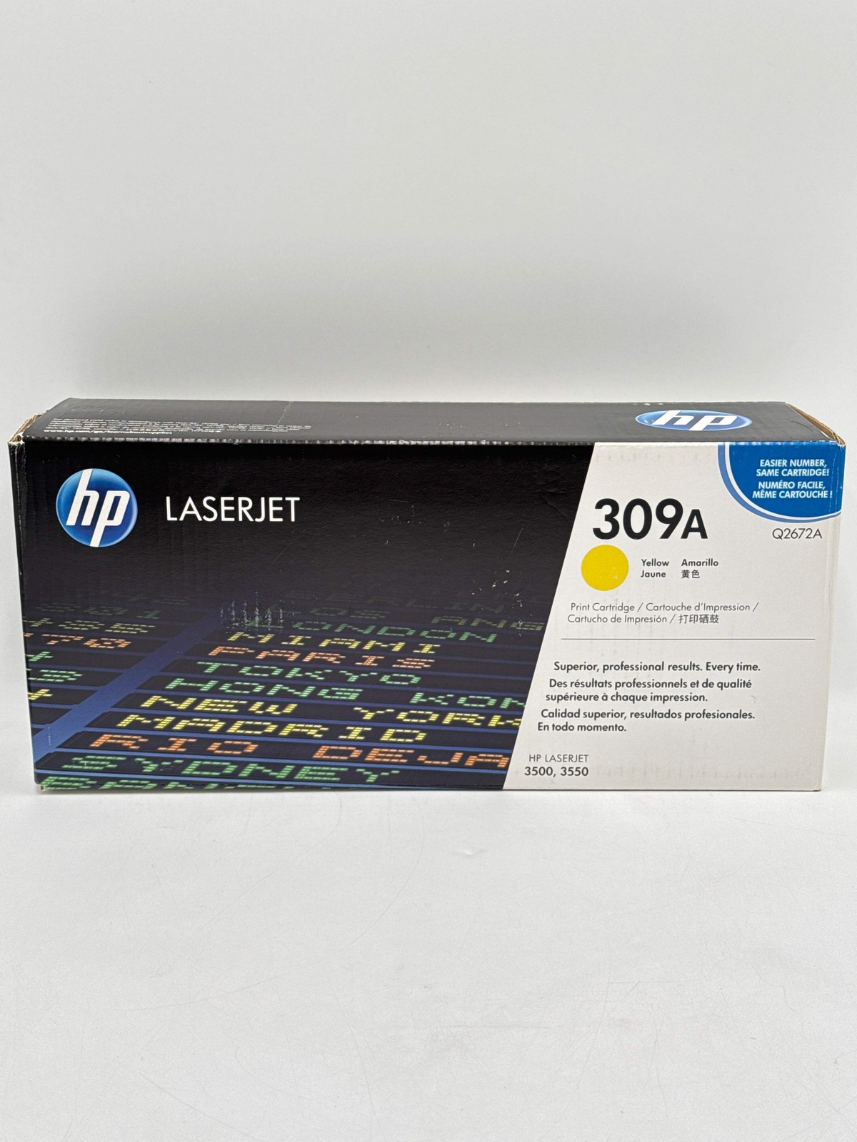 Genuine New HP 309A Q2672A Yellow Toner Cartridge LaserJet 3500 3550 SEALED