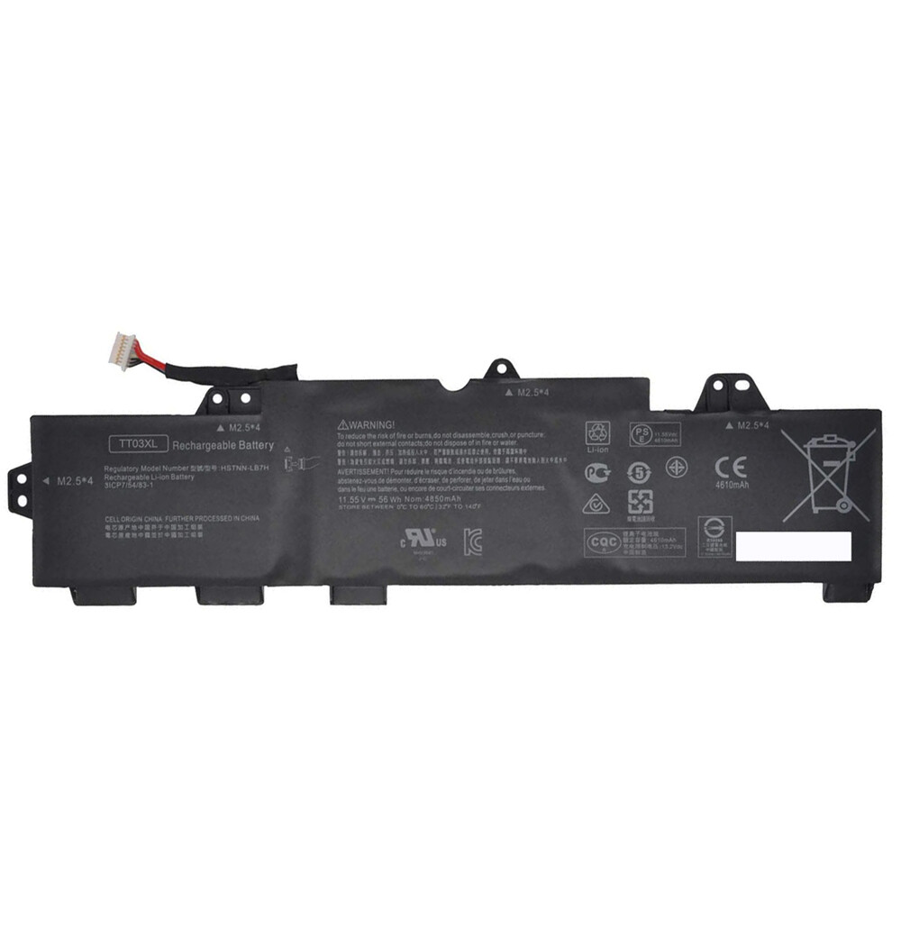 REPLACEMENT TT03XL 933322-855 BATTERY FOR ELITEBOOK 755 850 G5 ZBOOK 15U G5 56WH