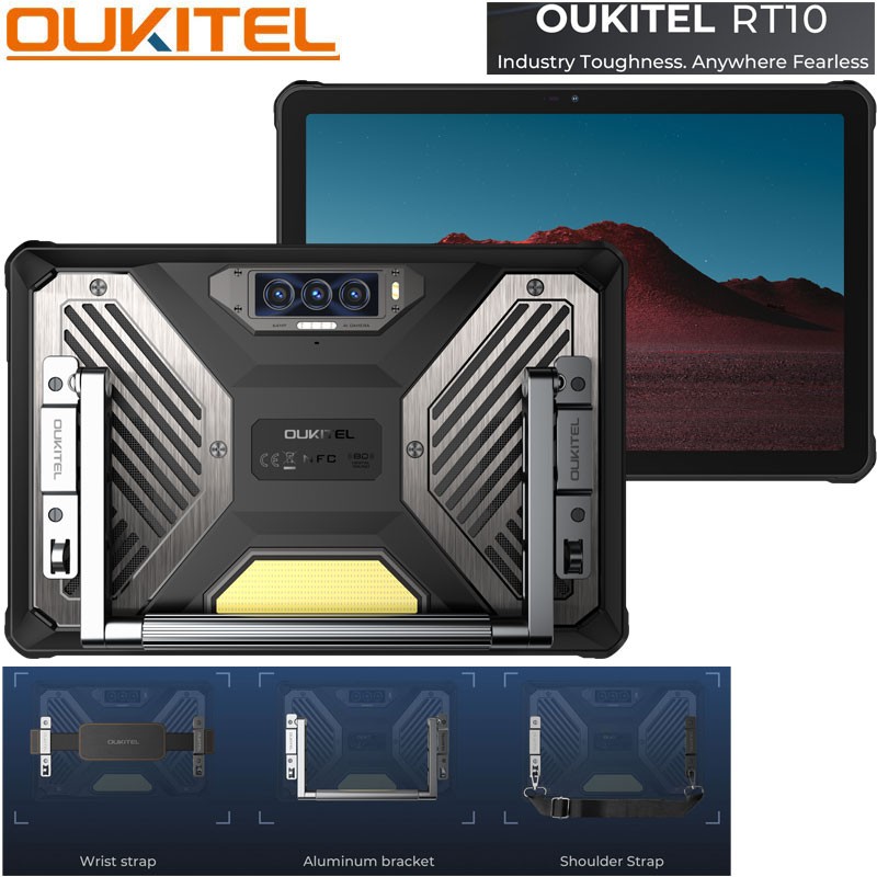 Unlock Oukitel RT10 5G Rugged Tablet PC Phone Android 15 Waterproof 120Hz 512GB