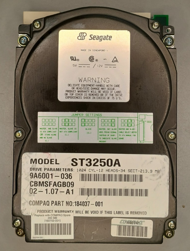 Seagate ST3250A 3.5" 213MB Hard Disk Drive - TESTED - WARRANTY