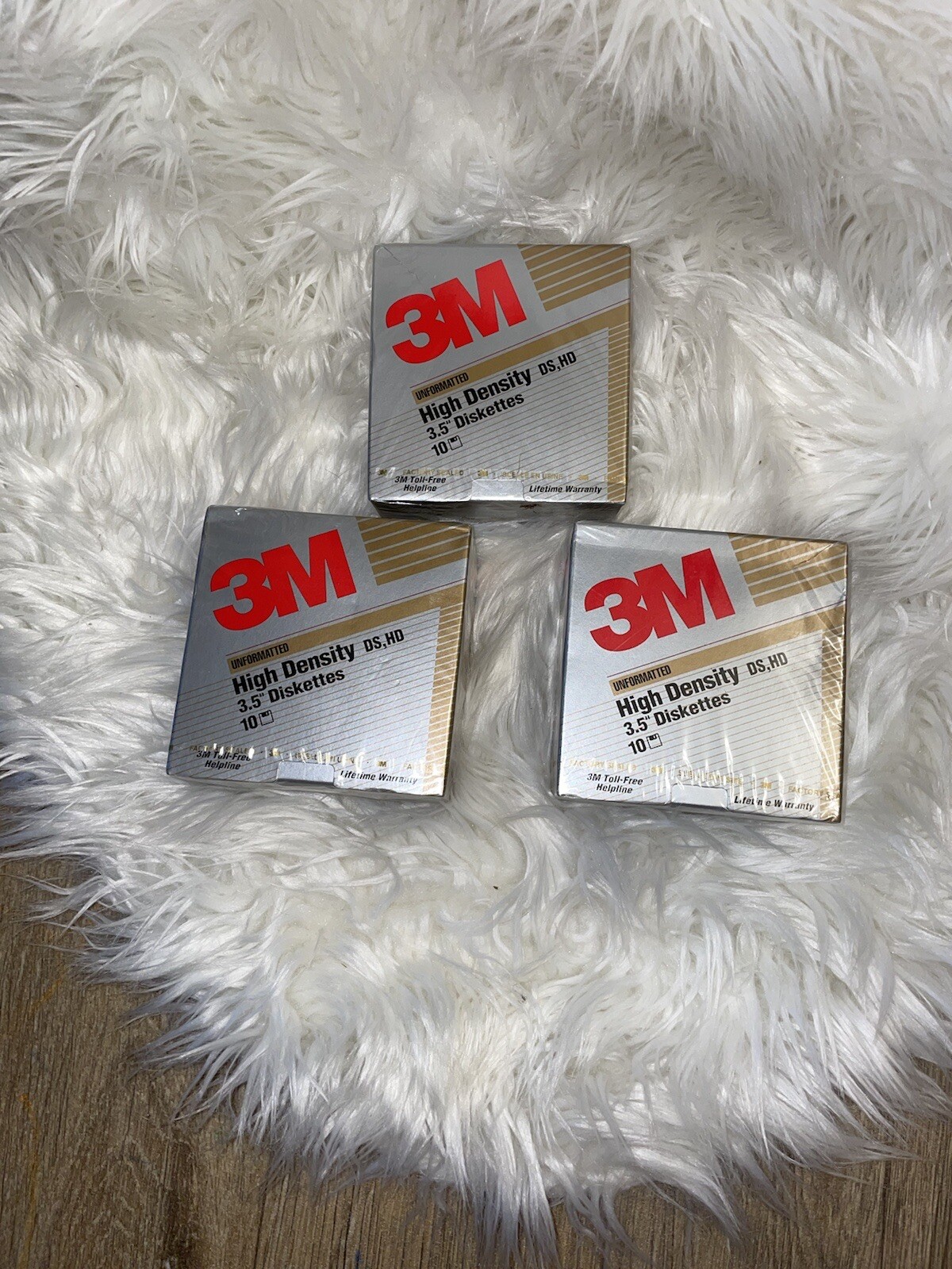 New 3M High Density 3.5” Diskettes UnFormatted DS HD 2.0 MB 3 X 10 Sealed