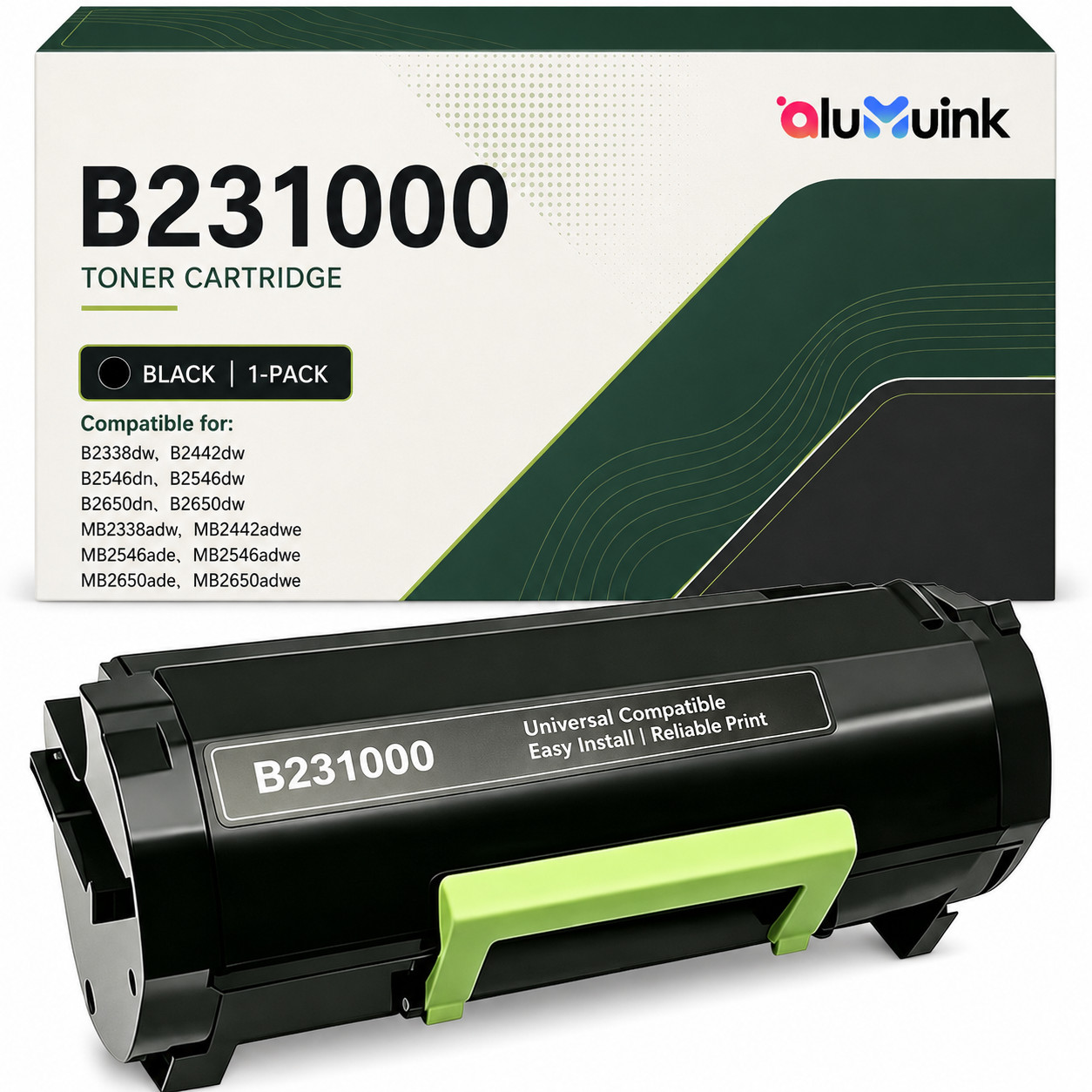 B231000 High Yield Toner Cartridge Black with Chip for MB2546ade B2546dw B2442dw