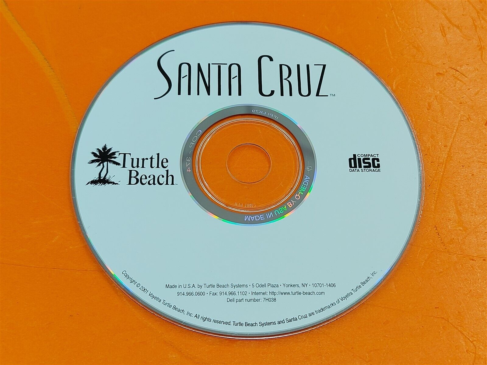 ⭐️⭐️⭐️⭐️⭐️ Turtle Beach Santa Cruz 2001 CD Disc Software 7H038