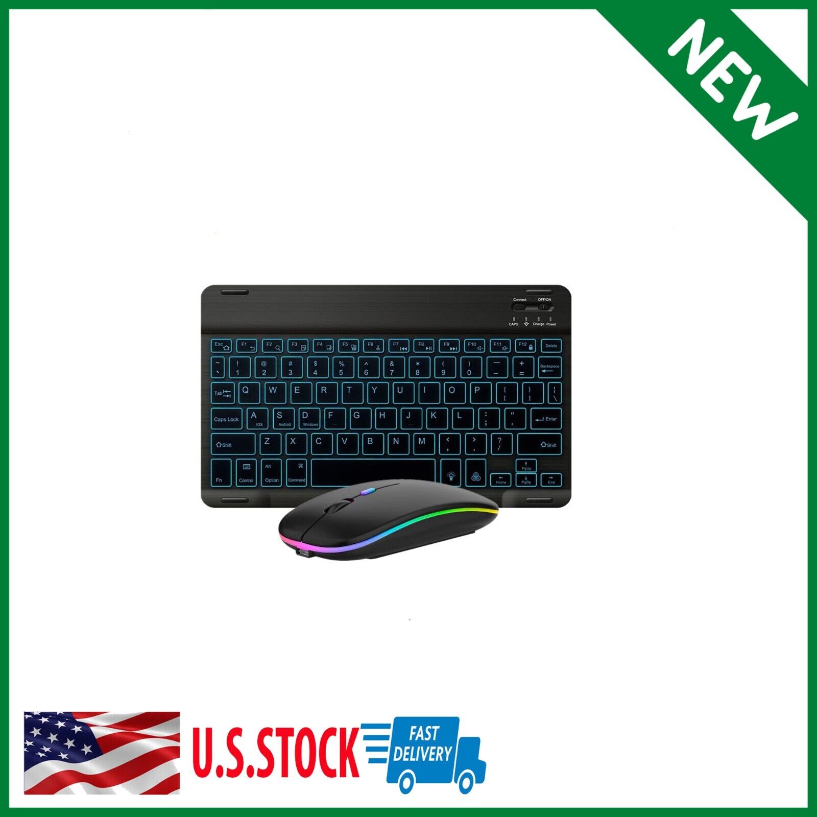 Bluetooth Keyboard and Mouse Combo for iPad - Rechargeable Wireless Keyboard.
