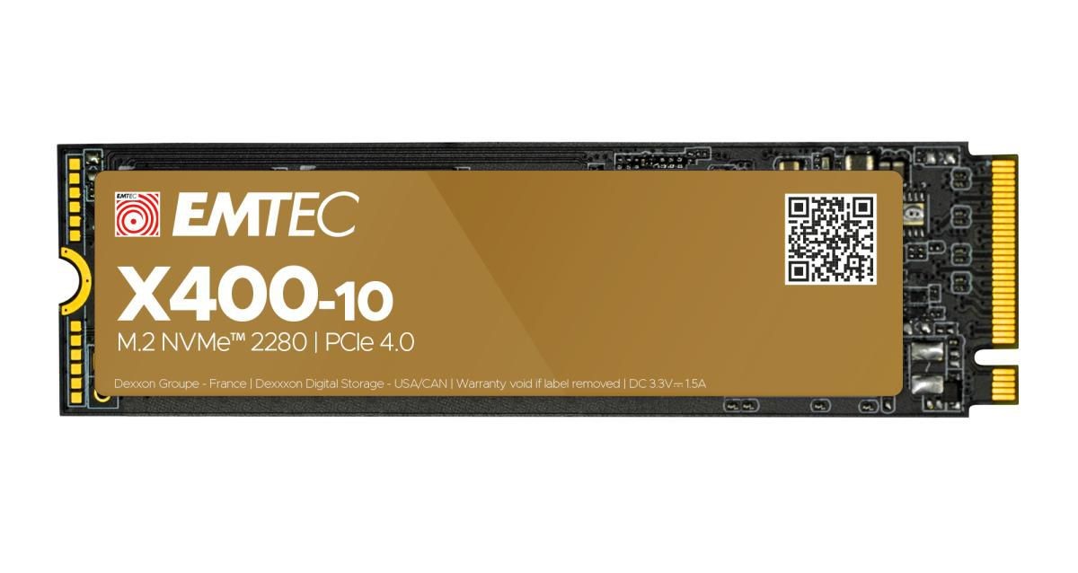 Emtec ECSSD4TX410 X400-10 M.2 4TB PCI Express 4.0 Nvme ~E~