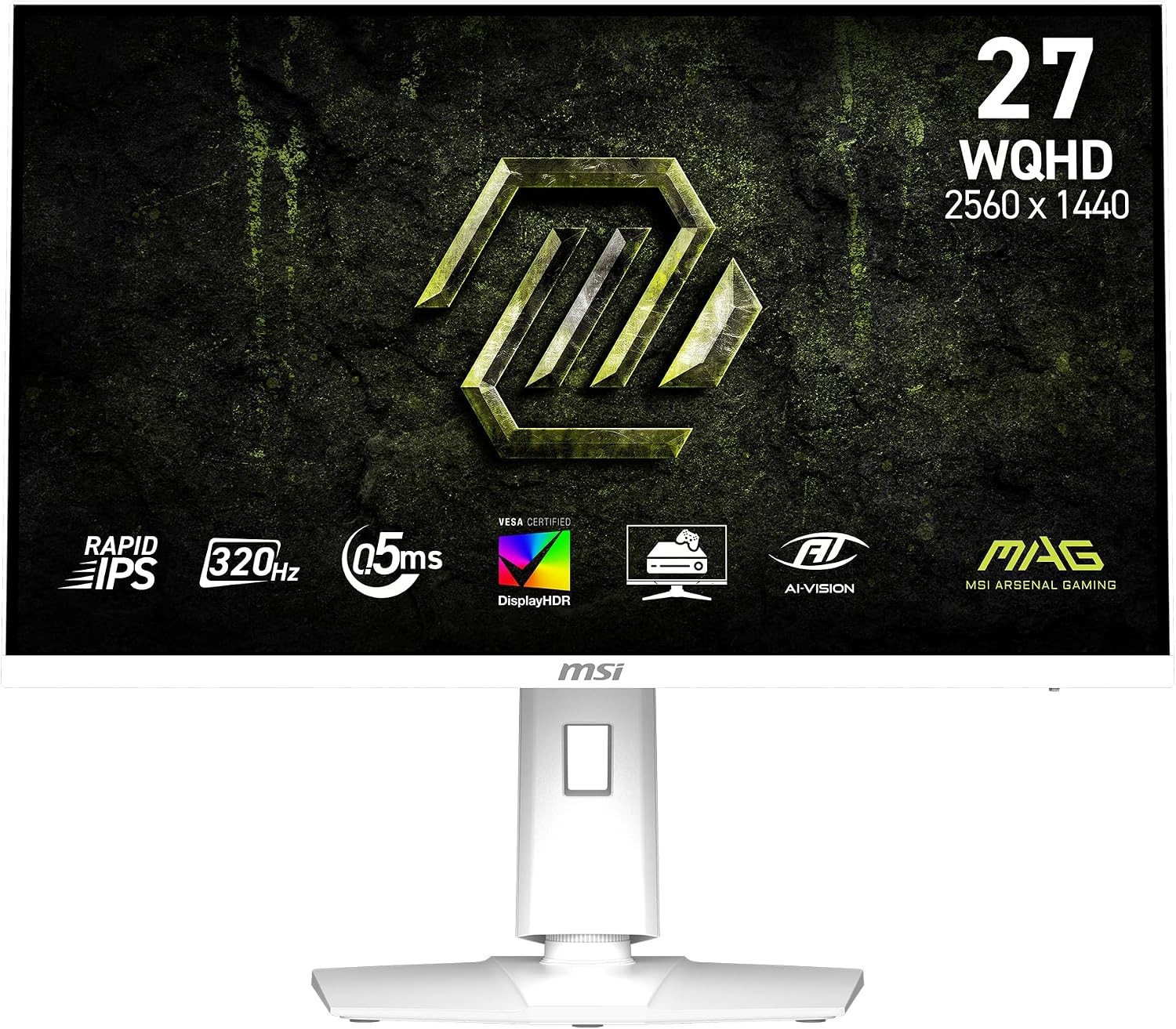 MSI MAG 274QRFW X32 27-inch 2560 x 1440 (QHD) Gaming Monitor, 320Hz, AMD