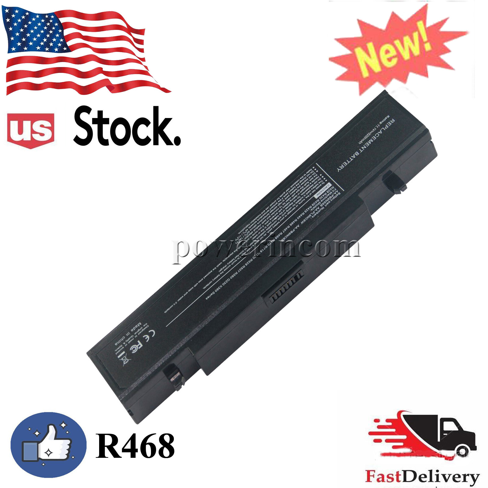 AA-PB9NC6B Battery for Samsung NP365E5C-S02US NP300E5C-A06US NP300E5C-A07US 
