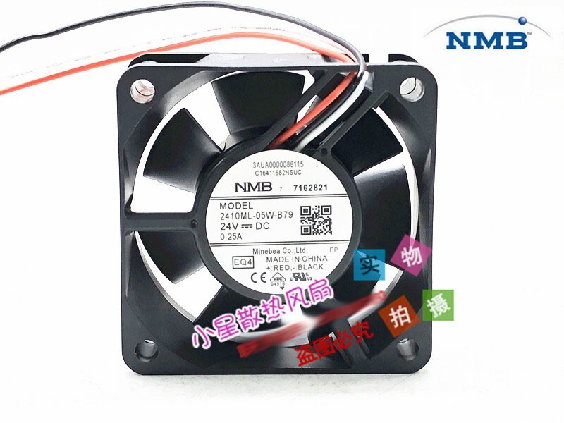 Nmb 2410Ml 05W B79 Dc24V 0.25A 60X25Mm 3 Wire Ball Bearing Inverter Cooling Fan