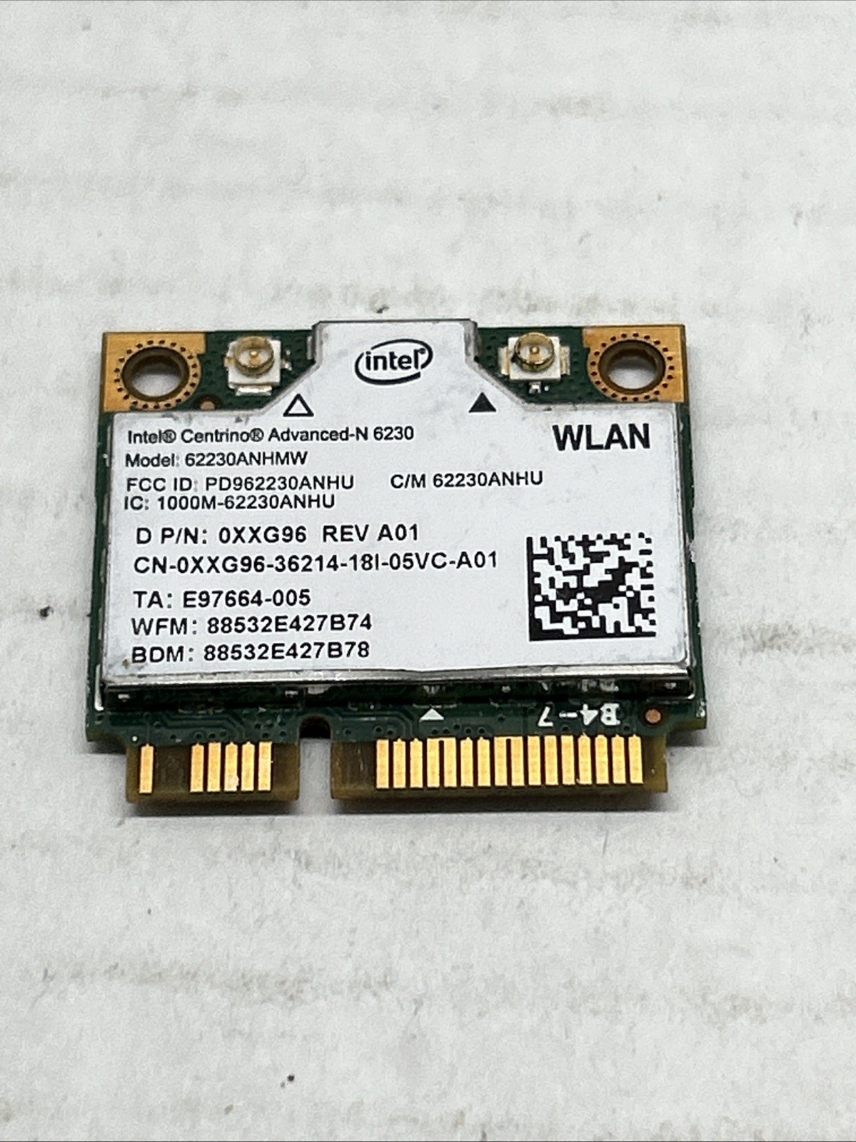 Intel Centrino 62230ANHMW Advanced-N 6230 Dual Band 5.15 35GHz Laptop WiFi Card