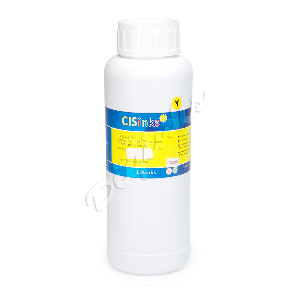 500ML Large Yellow INK Refill Bottle Compatible With Brother LC71 LC75 Cartridge