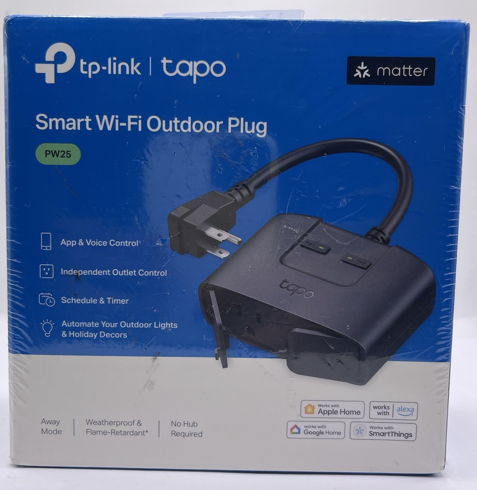 TP-Link Tapo- PW25- Wi-Fi Smart Weatherproof Outdoor Dual Plug