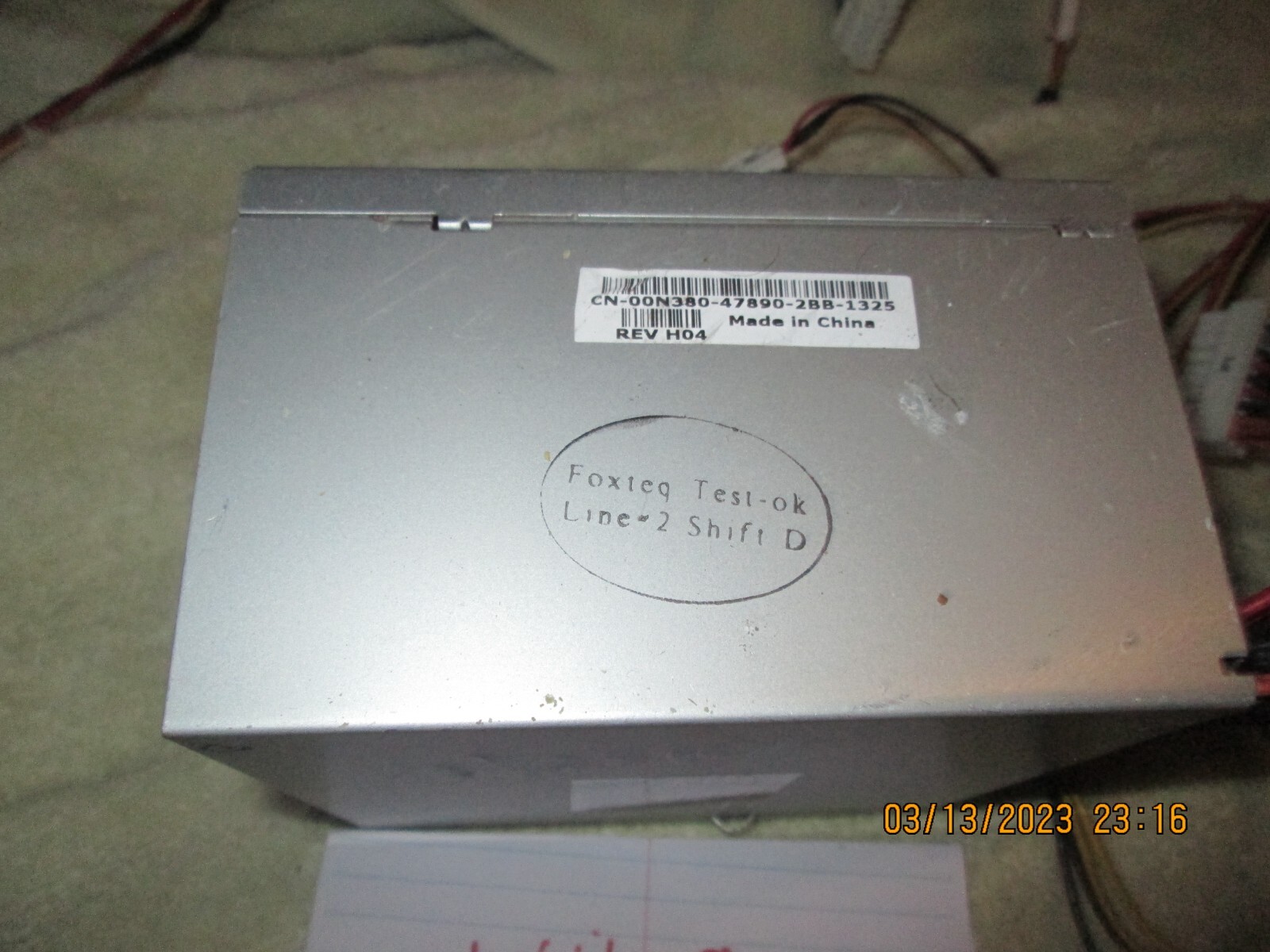 DELL 00N380 0N380  250W POWER SUPPLY USED & TESTED ready to use