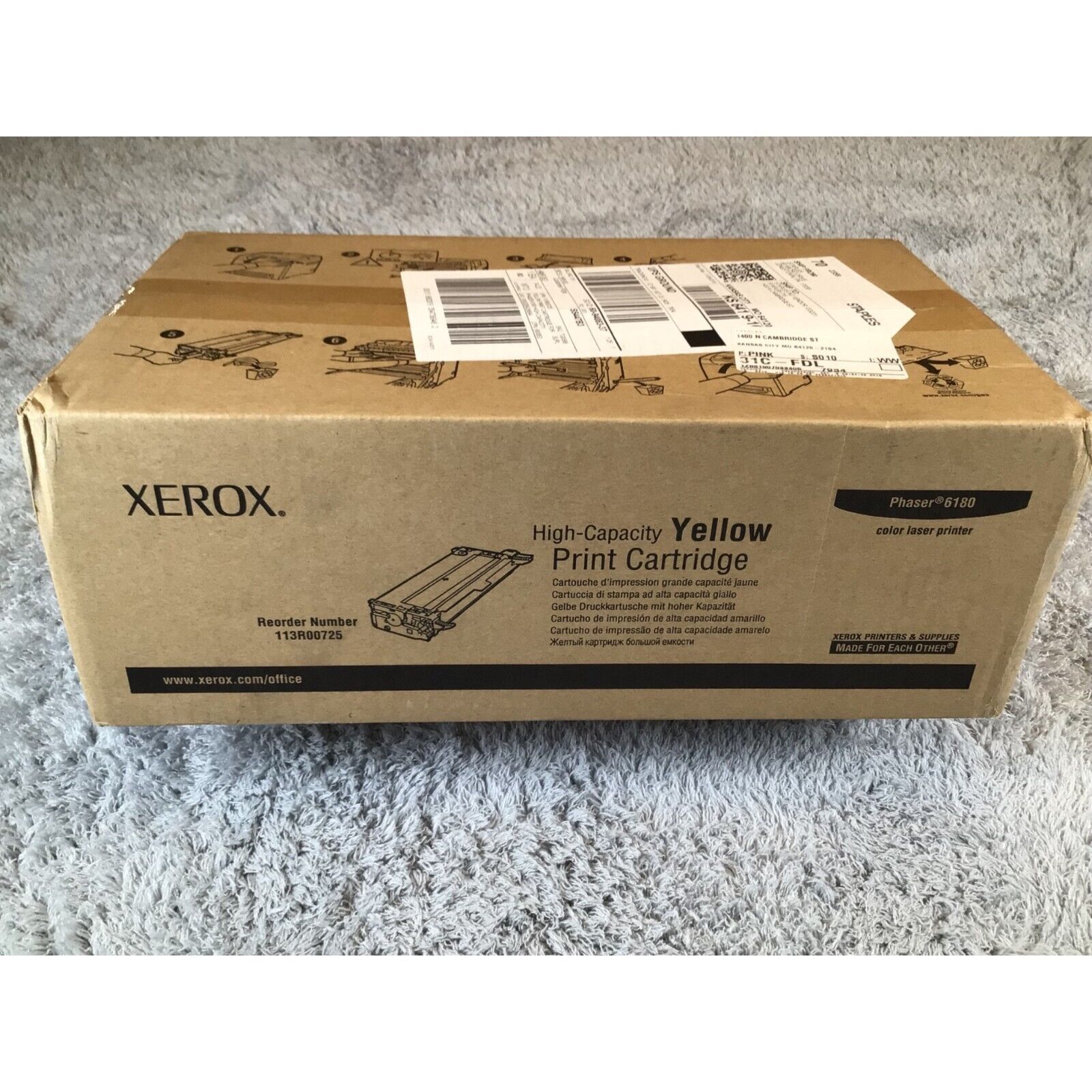 Xerox Phaser 6180 High-Capacity Yellow Print Cartridge - Reorder Number 113R0072