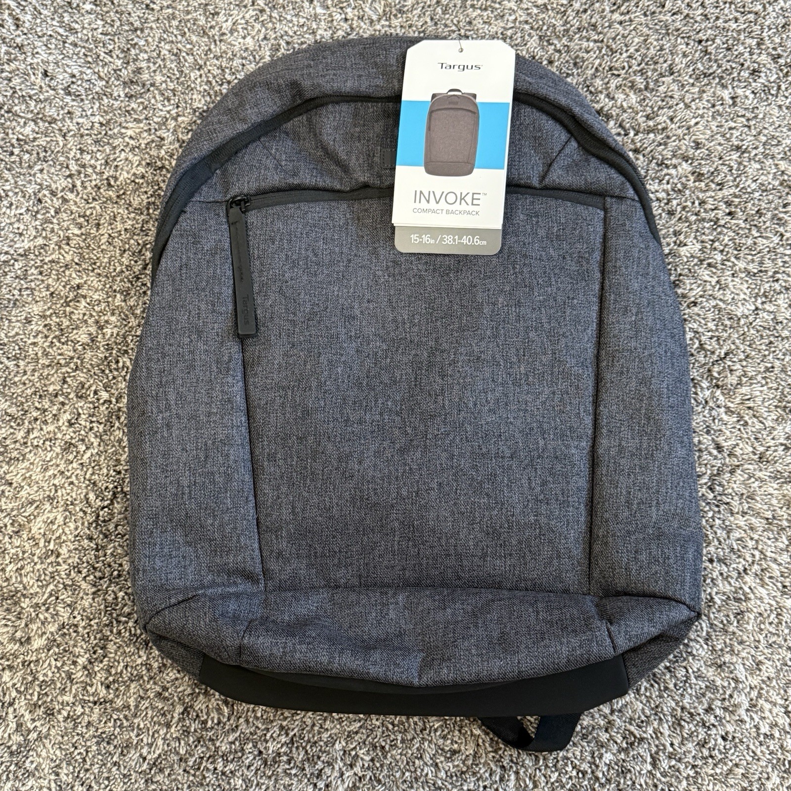 Targus Invoke Compact 15.6 Laptop Backpack TBB614GL-100 Black Water-Resistant