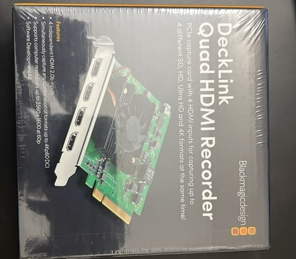 Blackmagic Design DeckLink Quad HDMI Recorder Capture Card
