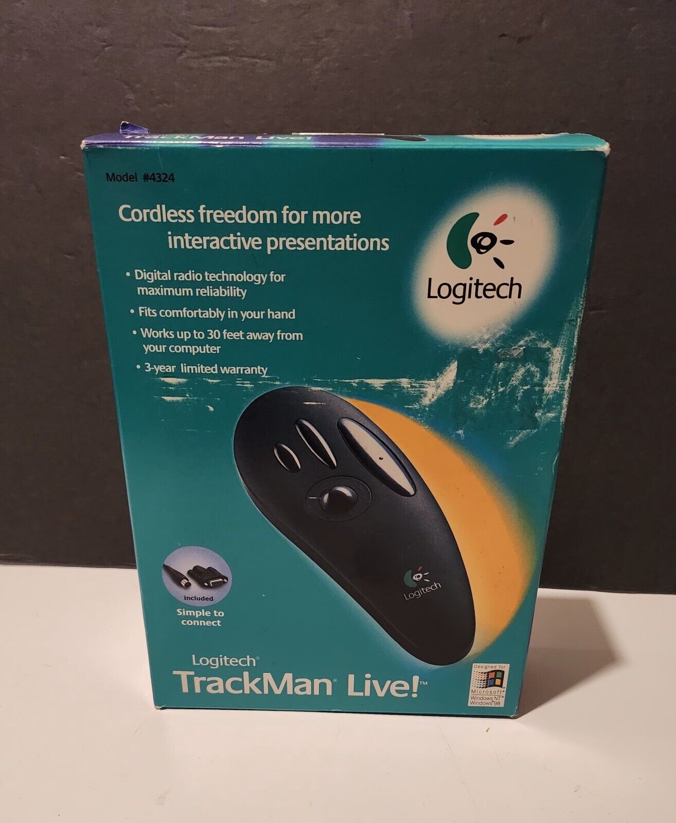 Logitech Model 4324 TrackMan Live Cordless Mouse  *New*