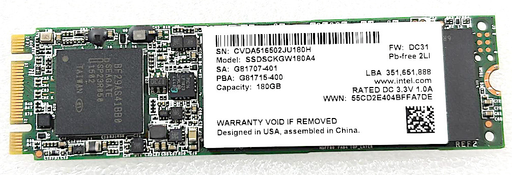 Intel 530 180GB SSDSCKGW180A4 SSD M.2
