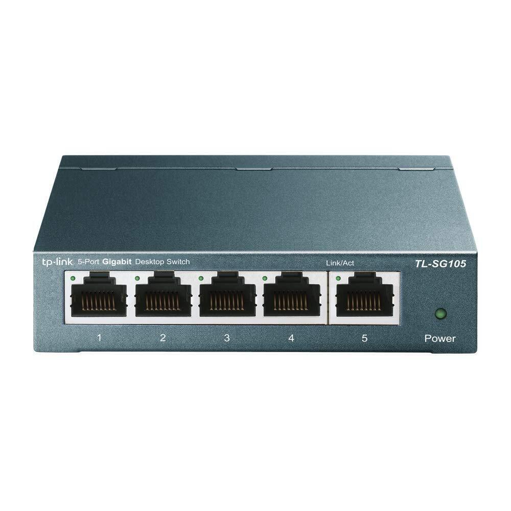 TP-Link TL-SG105 Switch 5 Porte Gigabit, 10/100/1000 Mbps, Plug & Play,‎‎ 802.1p