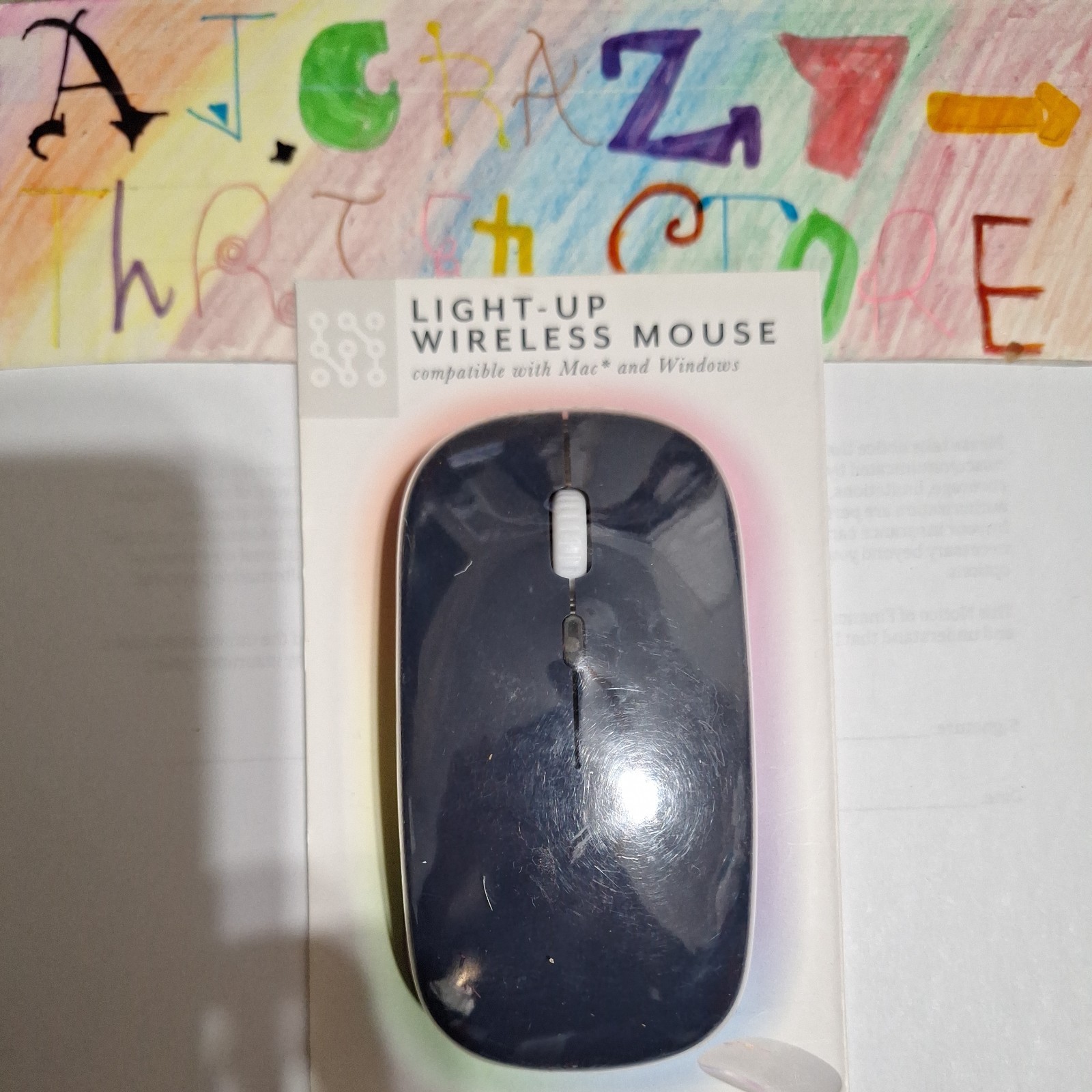 Vivitar Light Pink Light-Up Wireless Mouse Compatible with Mac & Windows