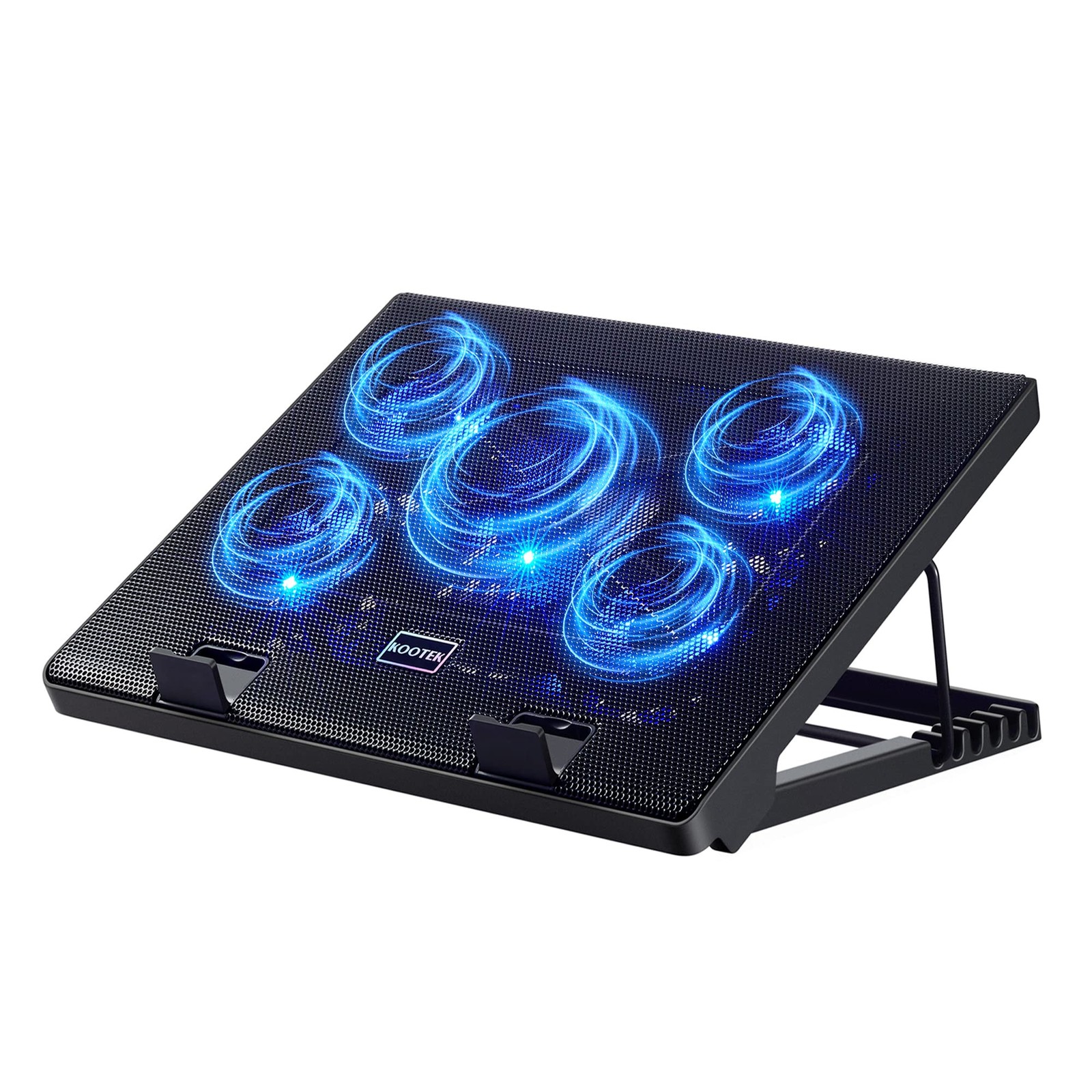 Kootek Laptop Cooling Pad, Laptop Cooler With 5 Quiet Fans For 12"-17"