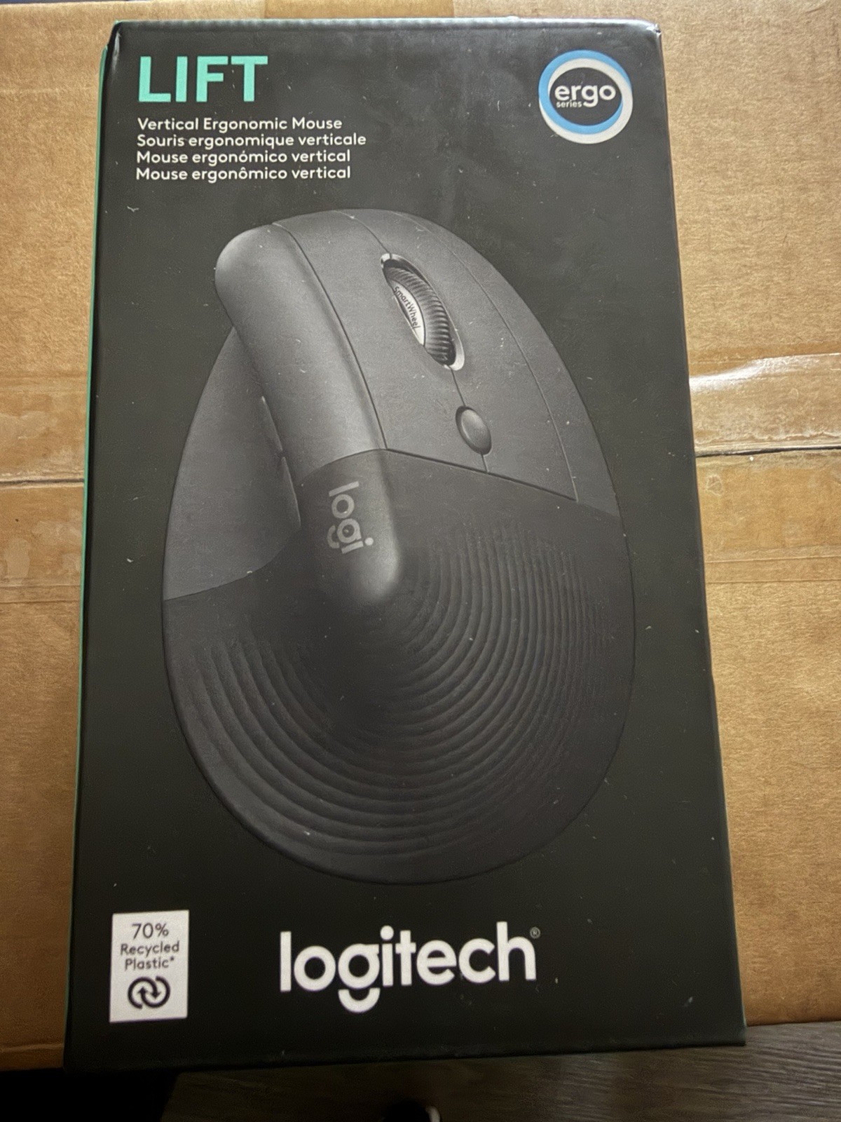 New - Logitech Lift Vertical Ergonomic Mouse - Black