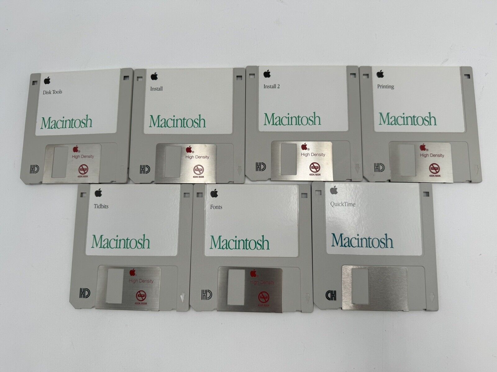 Vintage Classic Apple Macintosh System Boot Install Disk Floppy ~ Set of 7 Disks