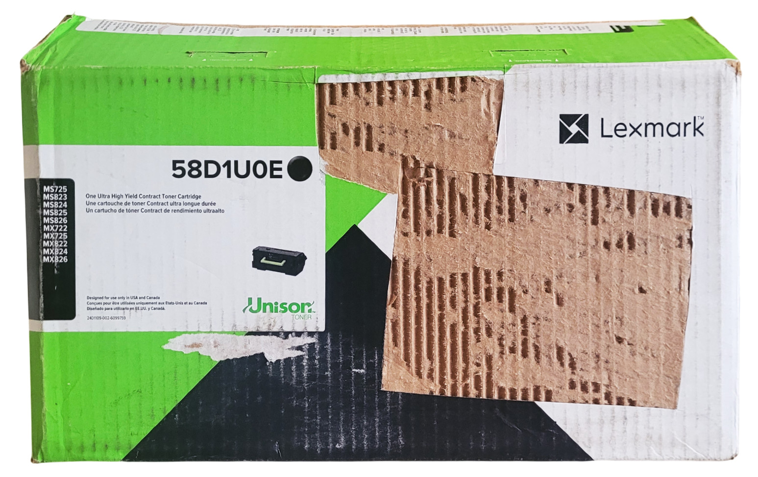 Lexmark 58D1U0E Black Ultra High Yield Toner Cartridge New Sealed-Open Box 