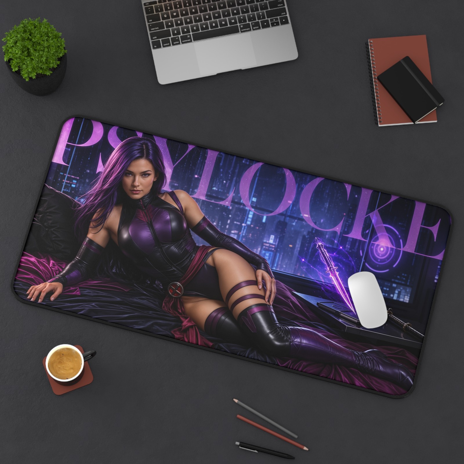 Marvel Psylocke Mouse Pad, Extended Gaming Desk Mat, XXL Heroine Pad