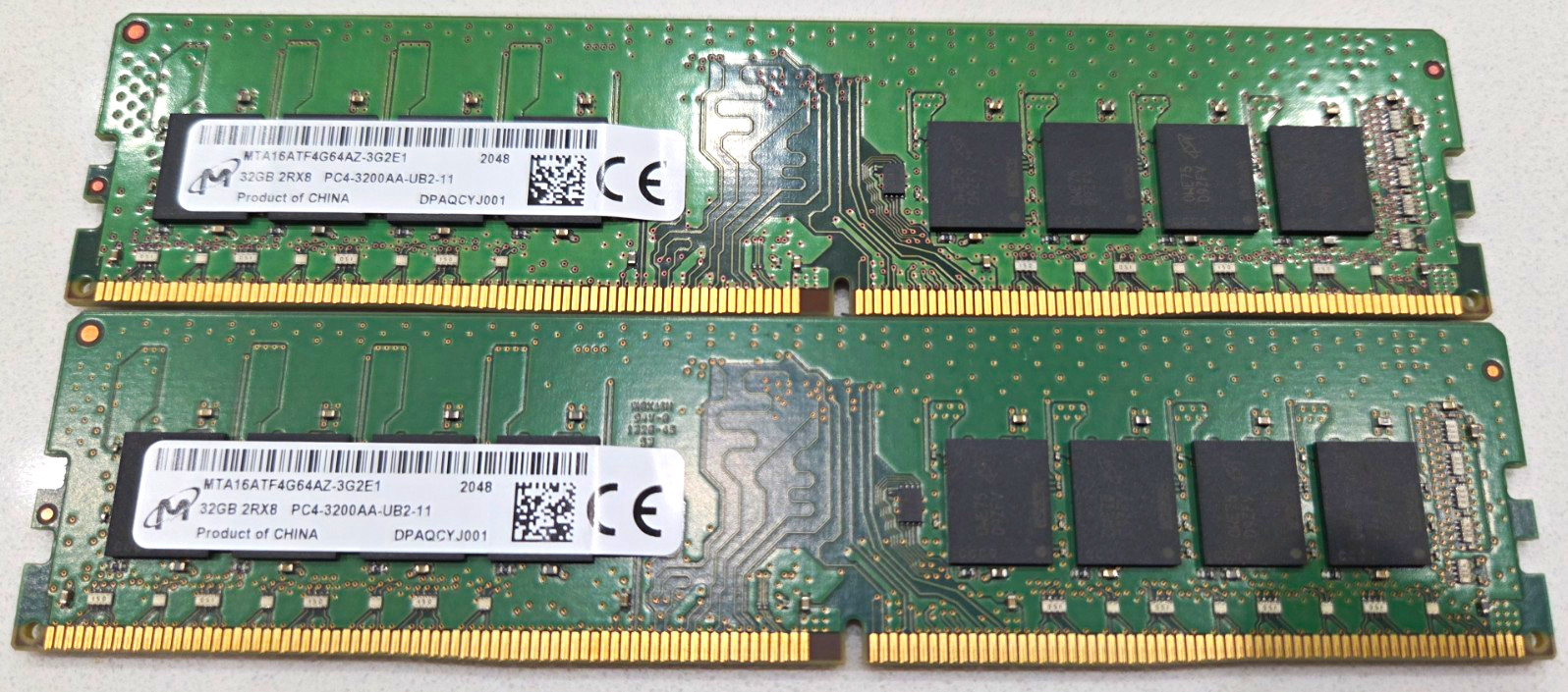 Micron 64GB (2x32GB) DDR4-3200 RAM PC4-3200AA Non-ECC Memory *Tested*