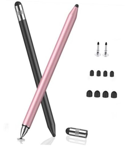 3 in 1 Stylus Pens for Touch Screens, High Sensitivity & Black/Rose Gold