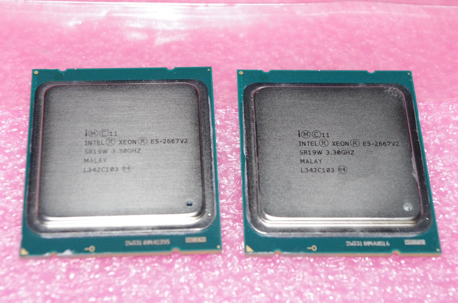 MATCHED PAIR 2 x Intel Xeon E5-2667 V2 SR19W 3.30GHz CPUs LGA2011 USA SELLER USA