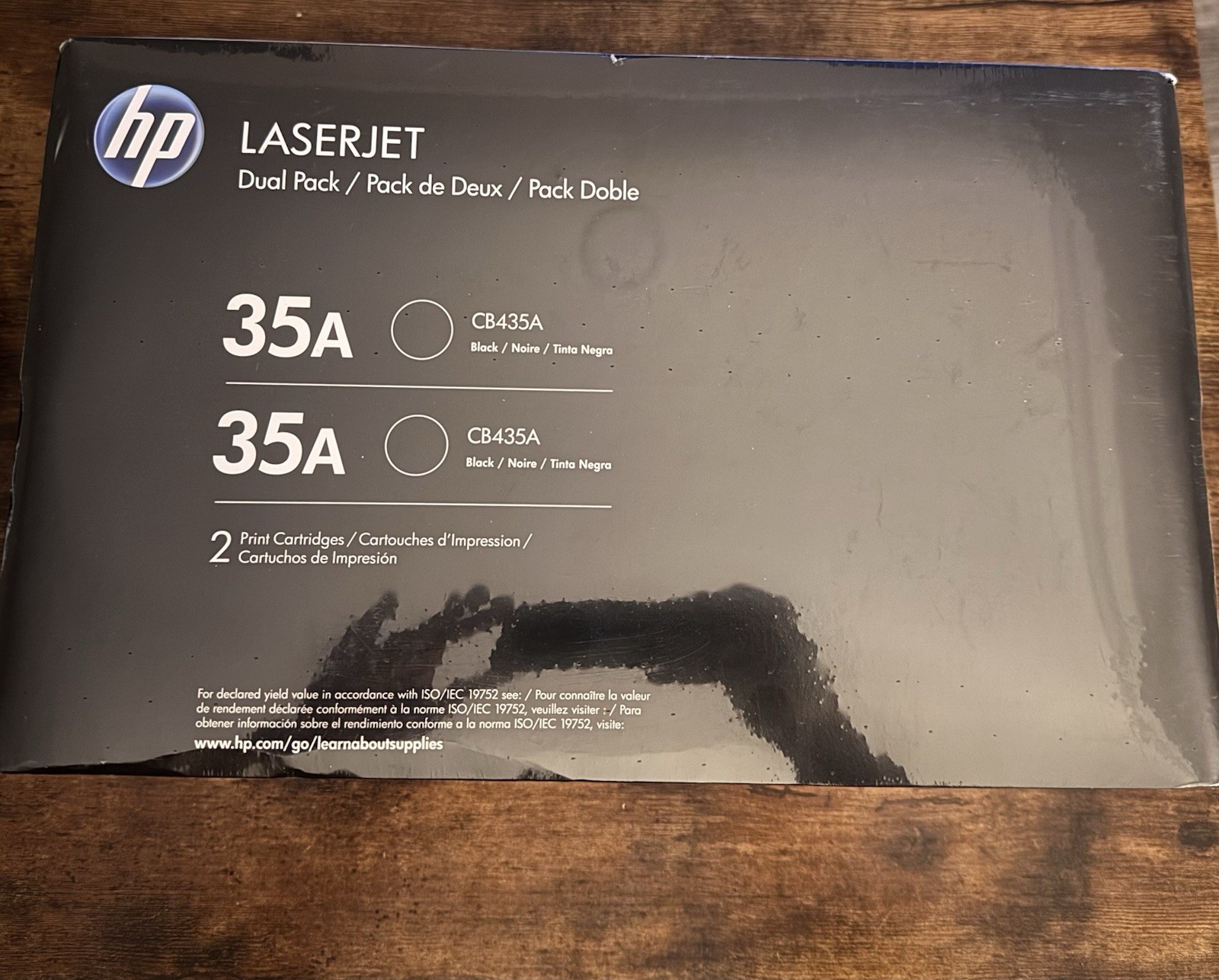 NIB Sealed Genuine HP 35A CB435D OEM Dual Pack 2 Black Laserjet Toner Cartridges