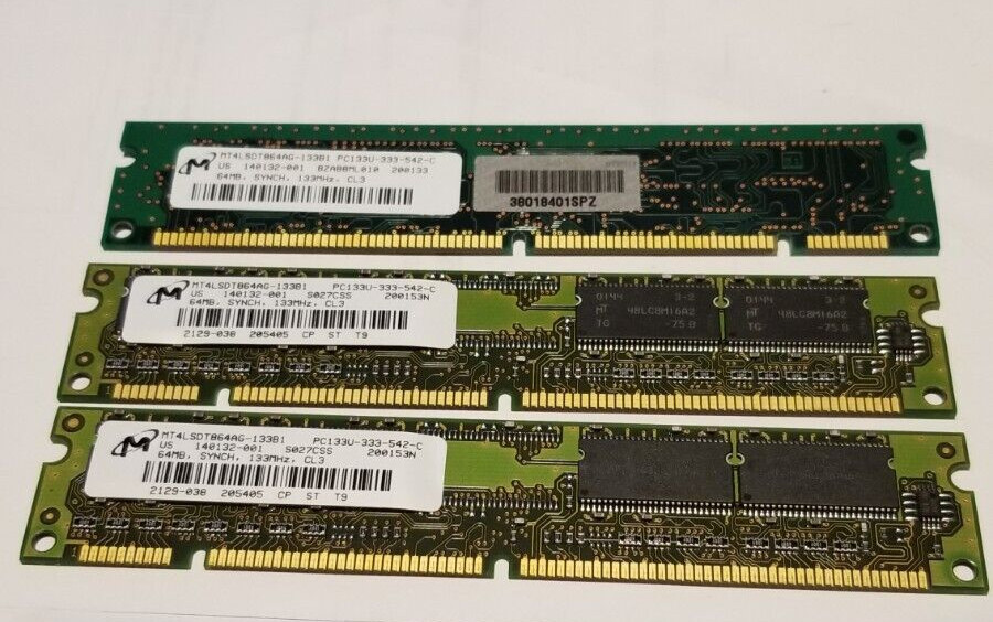 Micron MT4LSDT864AG-133B1 64MB Desktop RAM Memory   COMPAQ  PC133U-333-542C