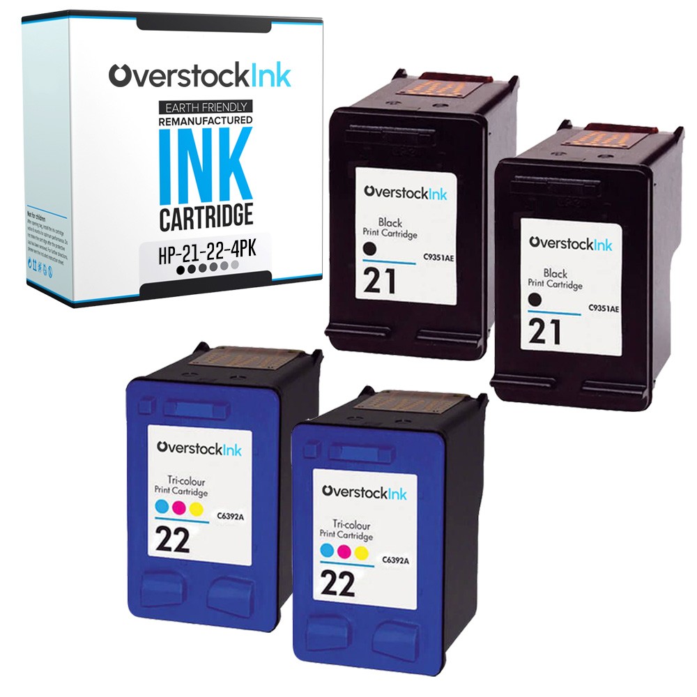 4PK Compatible OSI HP Ink 21 22 Cartridges for HP OfficeJet 4310 4315 4350 J3508