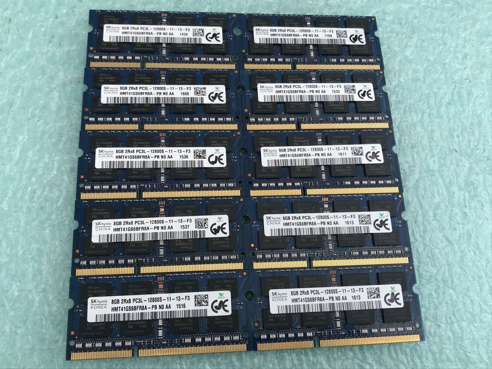 80GB(10 x 8GB) SK hynix HMT41GS6BFR8A-PB PC3L-12800S DDR3L SO-DIMM RAM - CR384A