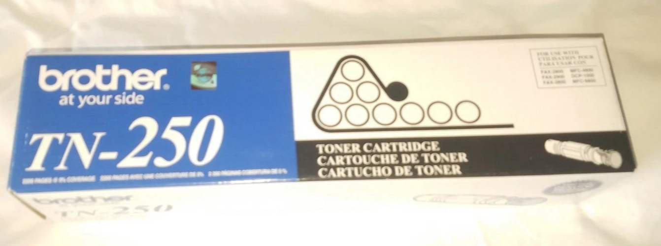 Genuine Original Brother TN-250 Black Toner Cartridge 2200 Pages New Sealed