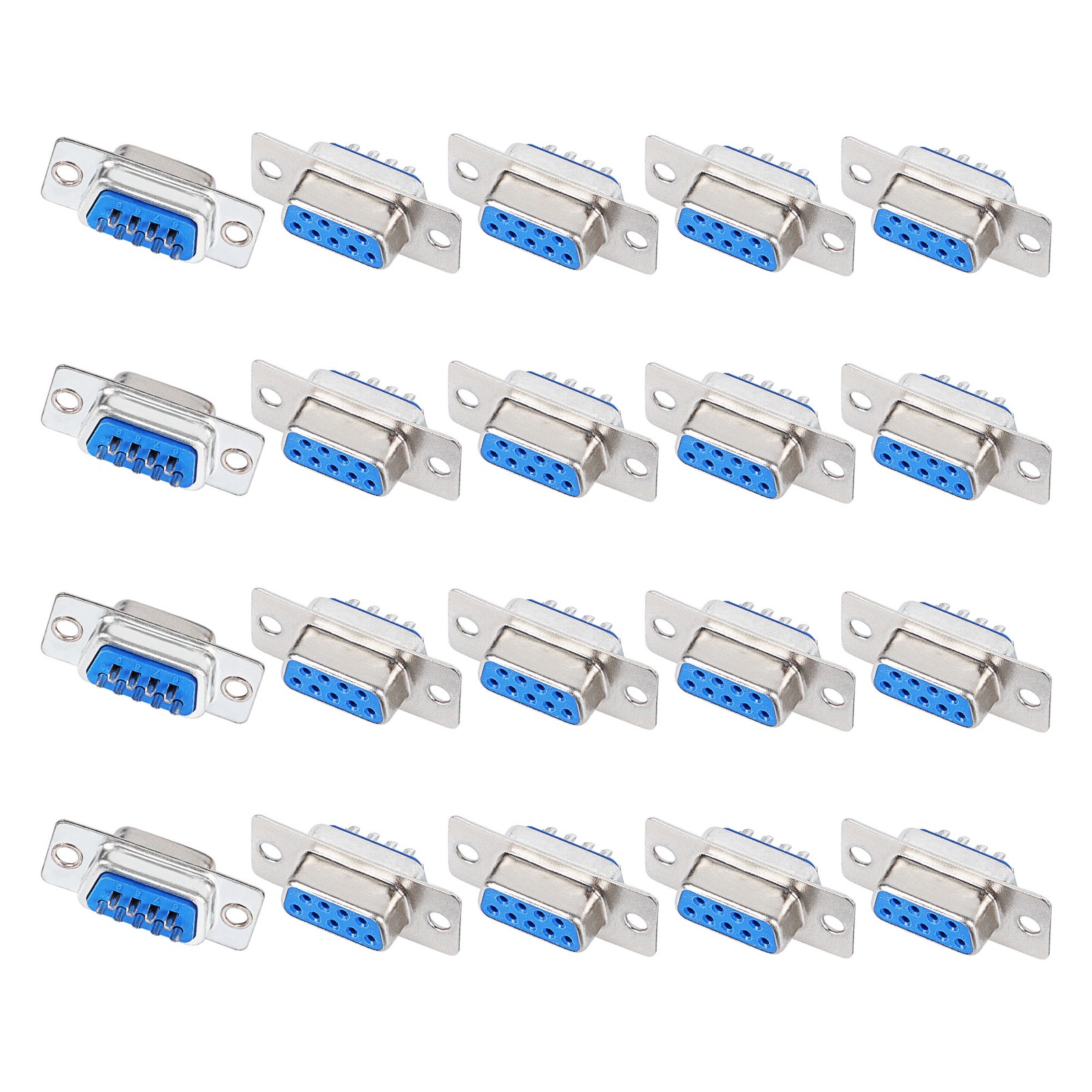 20Pcs 9 Pins D-Sub Connector RS232 Serial Solder Type DB9 Female Connector