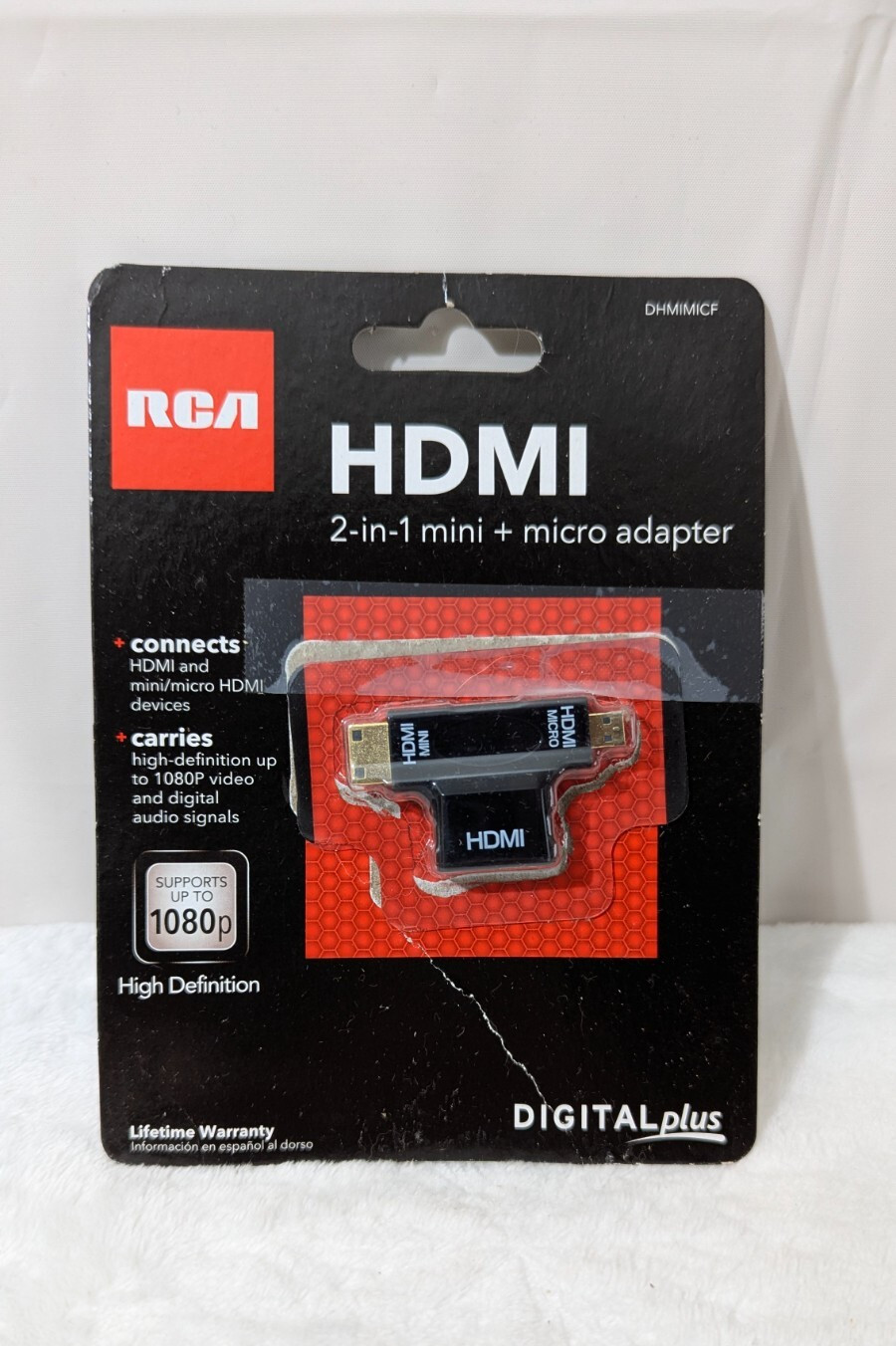 RCA 2-In-1 HDMI Female to HDMI Mini/Micro HDMI Adapter DHMIMICF