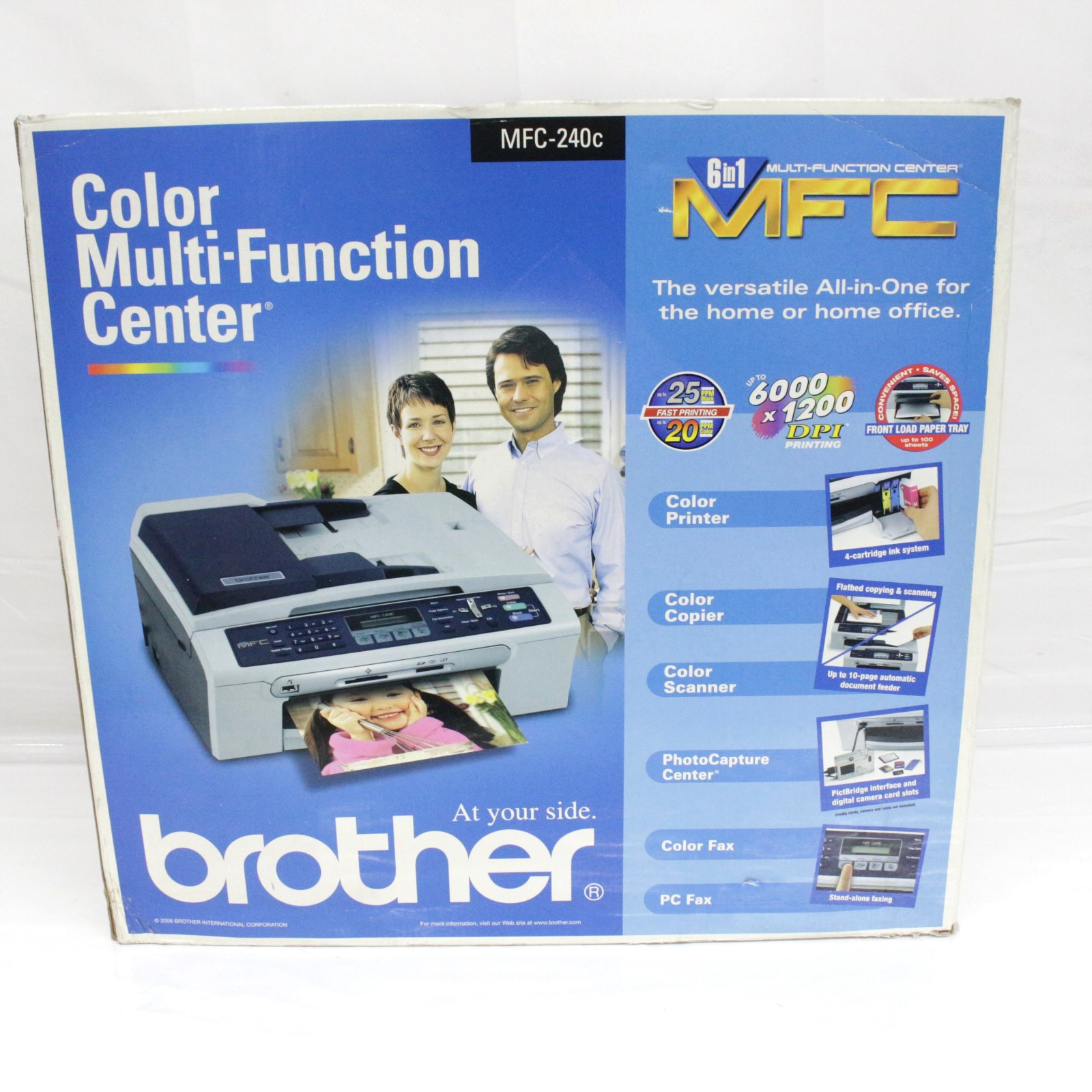 Brother MFC-240C All-In-One Inkjet Printer, Fax, Copier, Scanner New Sealed