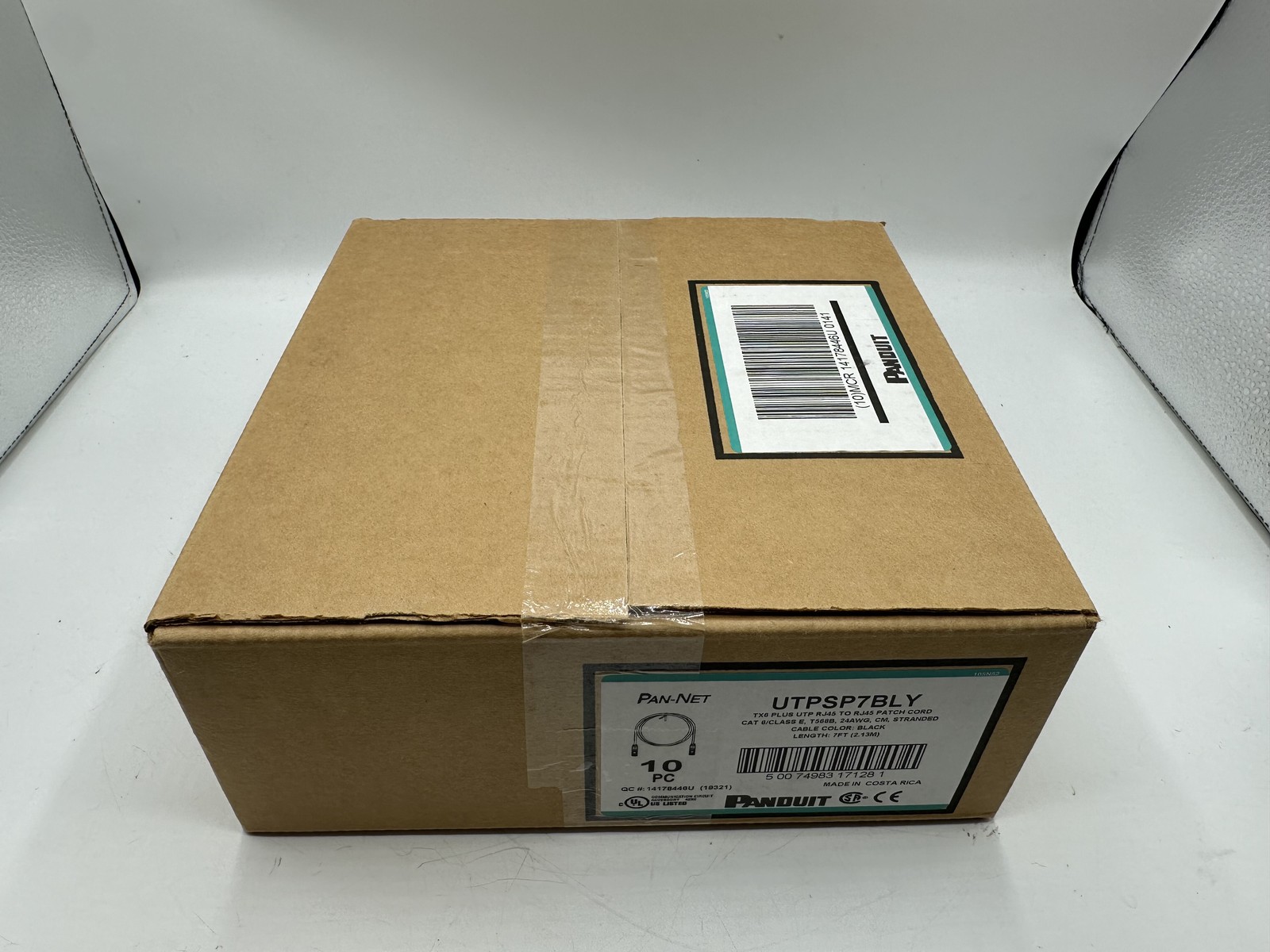 New Sealed Panduit UTPSP7BUY Patch Cable 7Ft each *10 Per Box* FREE S/H