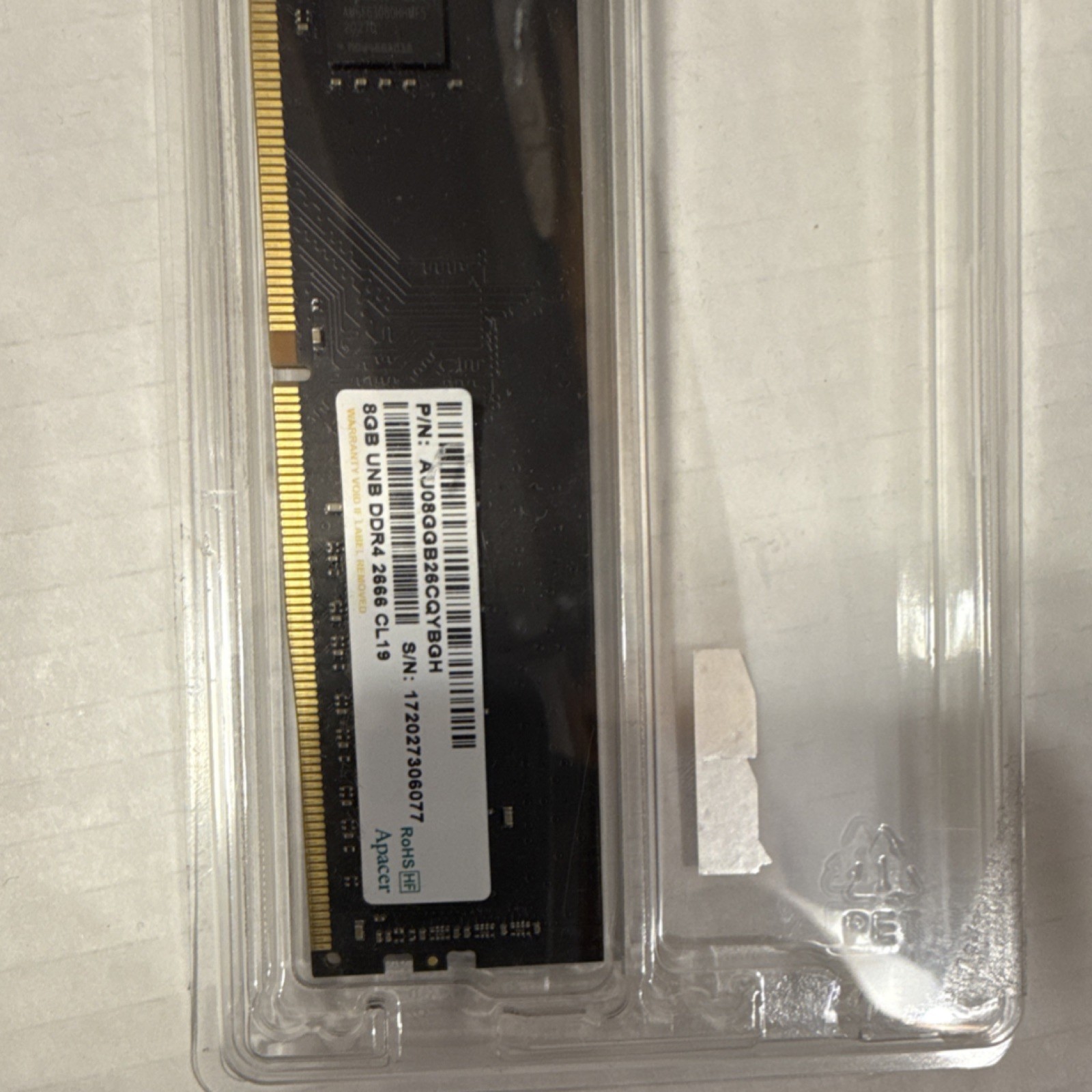 Apacer 8GB DDR4-2866 DDR4 SDRAM DIMM 288-Pin Desktop Memory Module 1x8GB