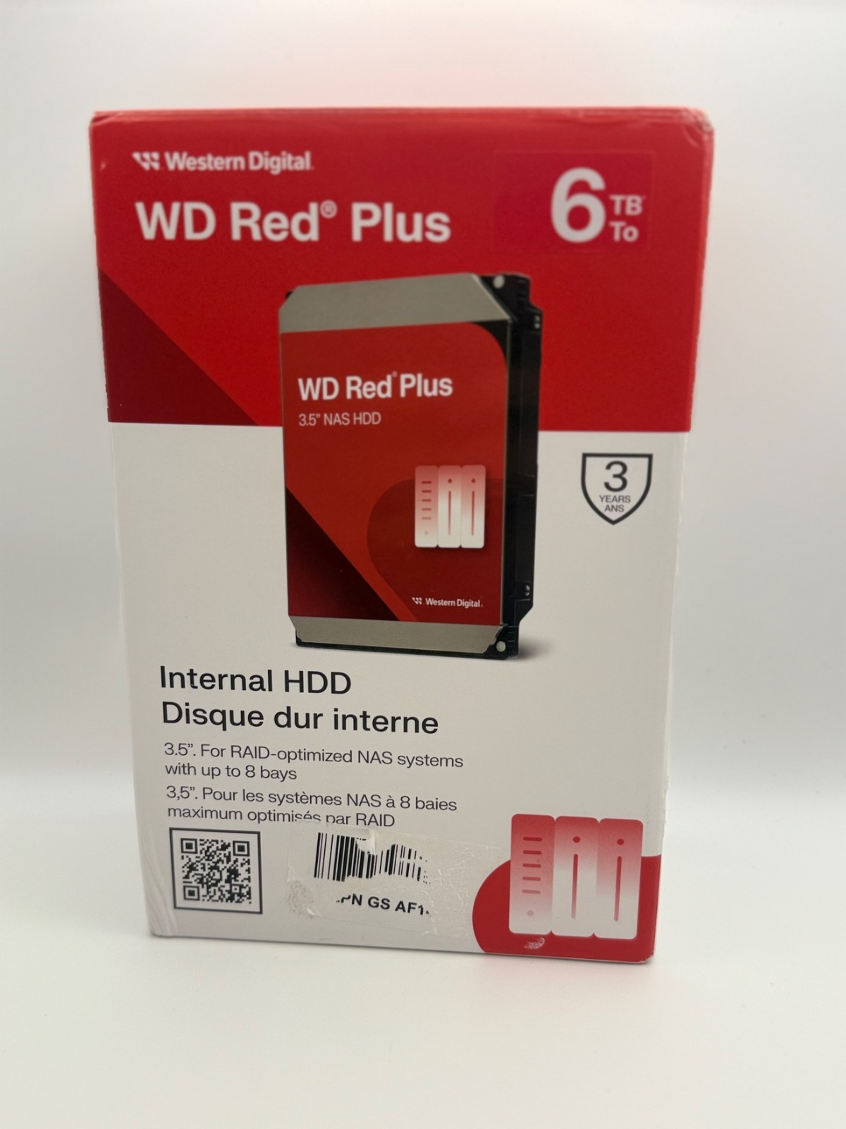 Western Digital WD Red Plus 6TB NAS HDD 3.5" SATA 6Gb/s WD60EFPX - Open Box