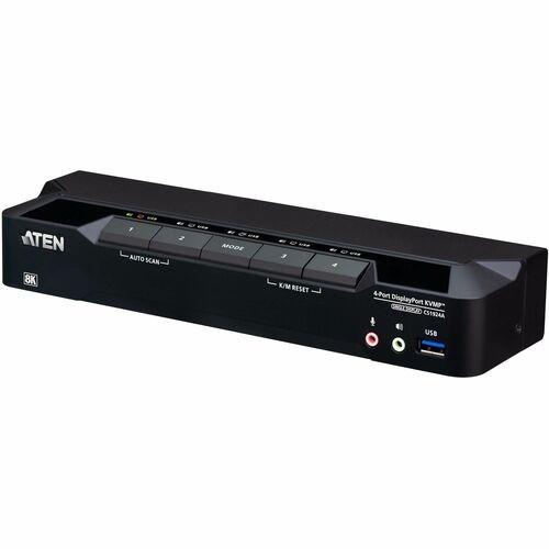 ATEN 4-Port USB 3.0 8K DisplayPort KVMP Switch (Cables included)