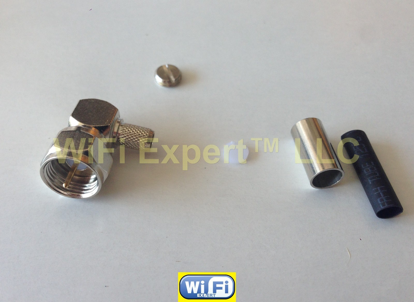 Right Angle F TV Male Crimp for RG58 RG142 RG400 LMR195 cable RF Connector USA
