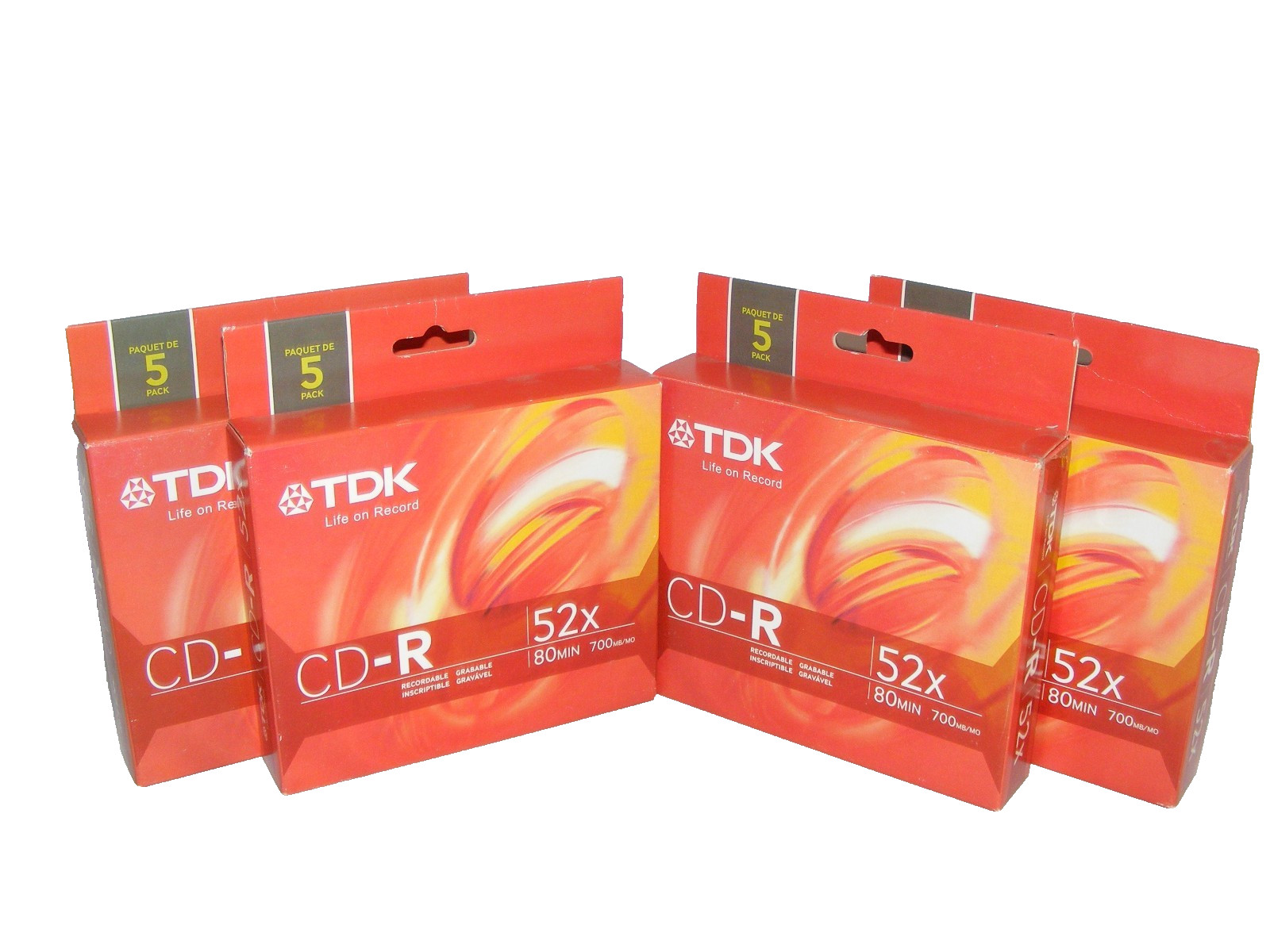 TDK CD-R Compact Media Recordable Discs 700 MB 80 min 52x Jewel Slims Lot 20 New