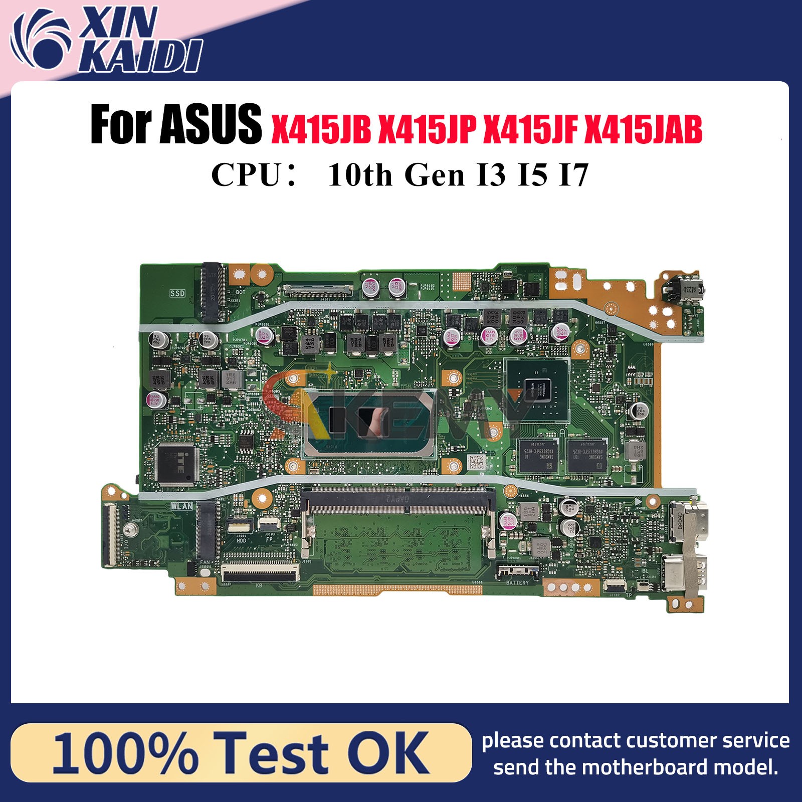 X415JP Motherboard For ASUS X415JF V5200J X415JAB V4200J A416J Mainboard W/CPU