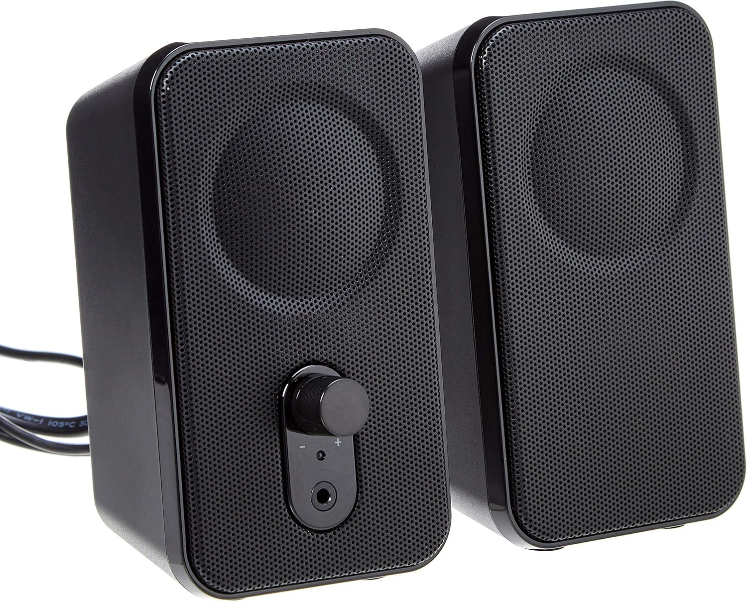 Amazon Basics Ac-Powered Computer Speakers for Desktop or Laptop PC with Volume