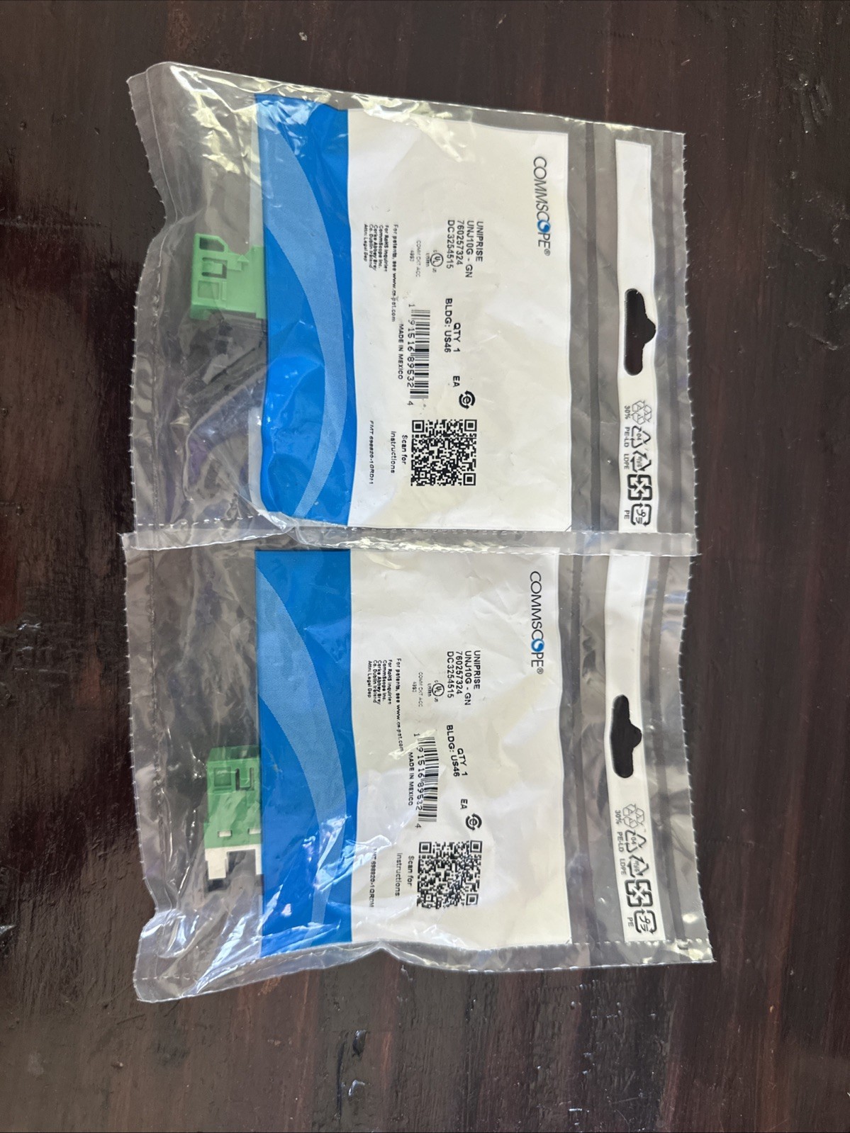 2 Pack CommScope UNJ10G-GN Data Jacks Green