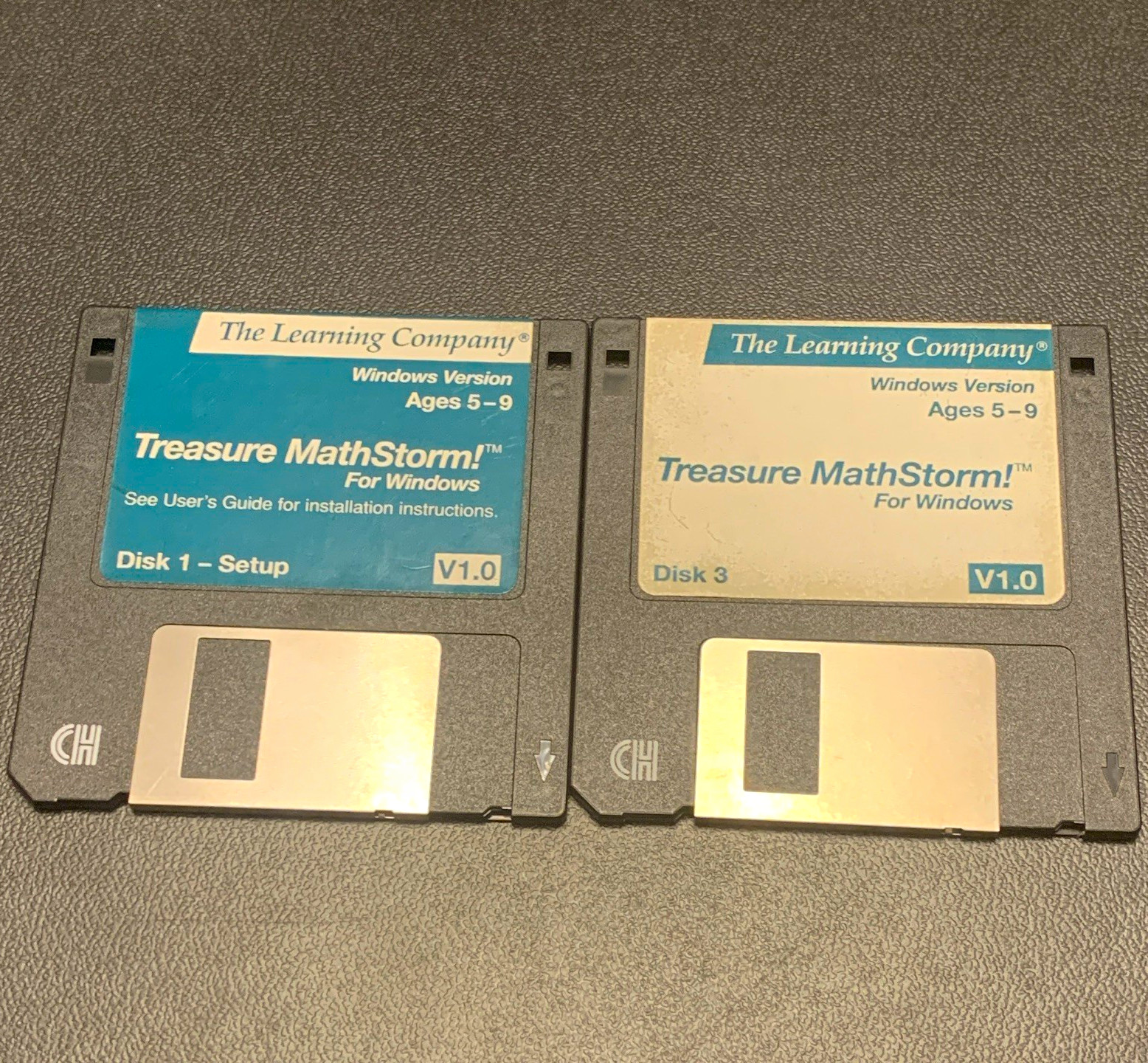 The Learning Company Treasure MathStorm V1.0 Windows Floppy Discs Disk 1 & 3
